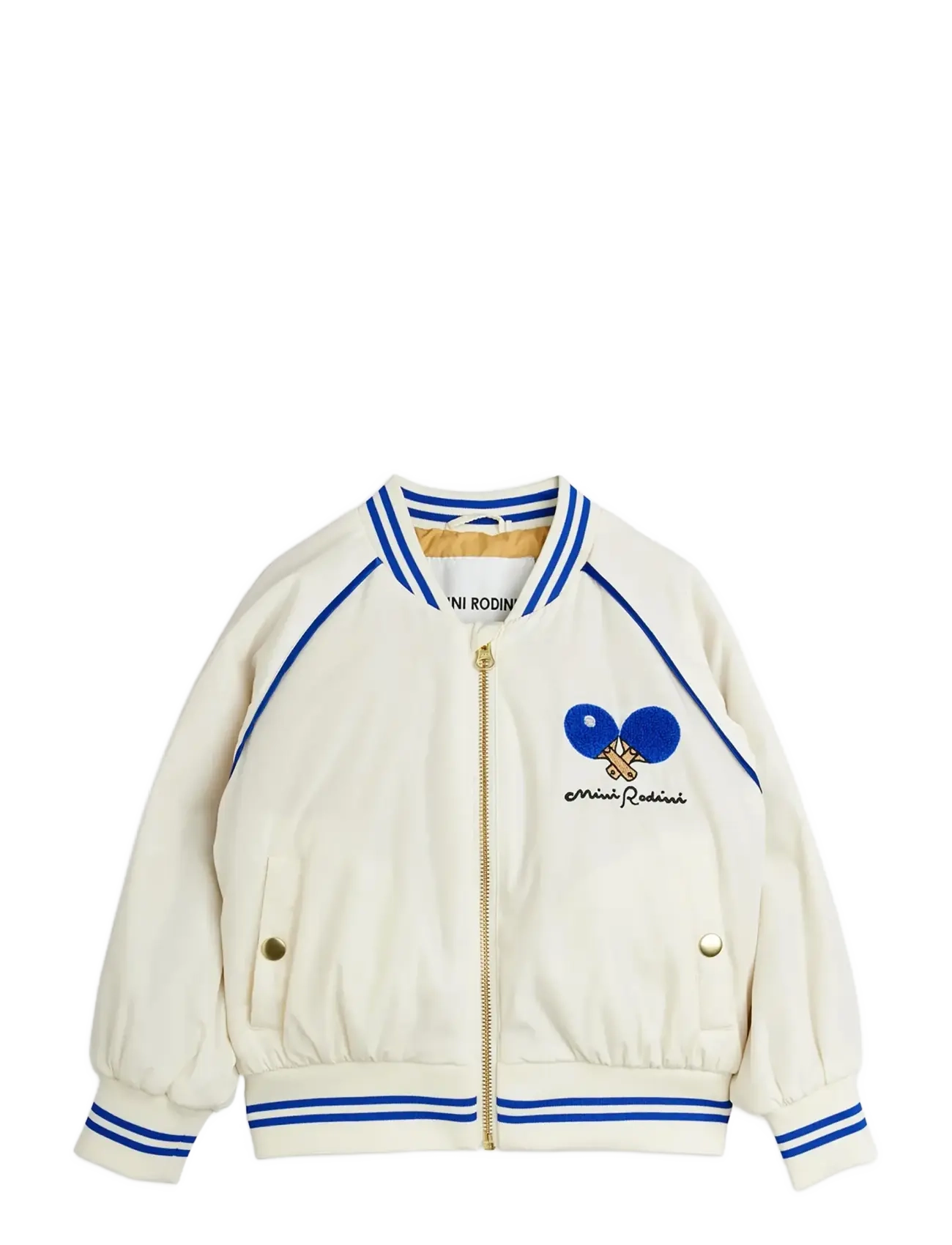 Mini Rodini - Table tennis team baseball jacket - bomberjakker - white - 1