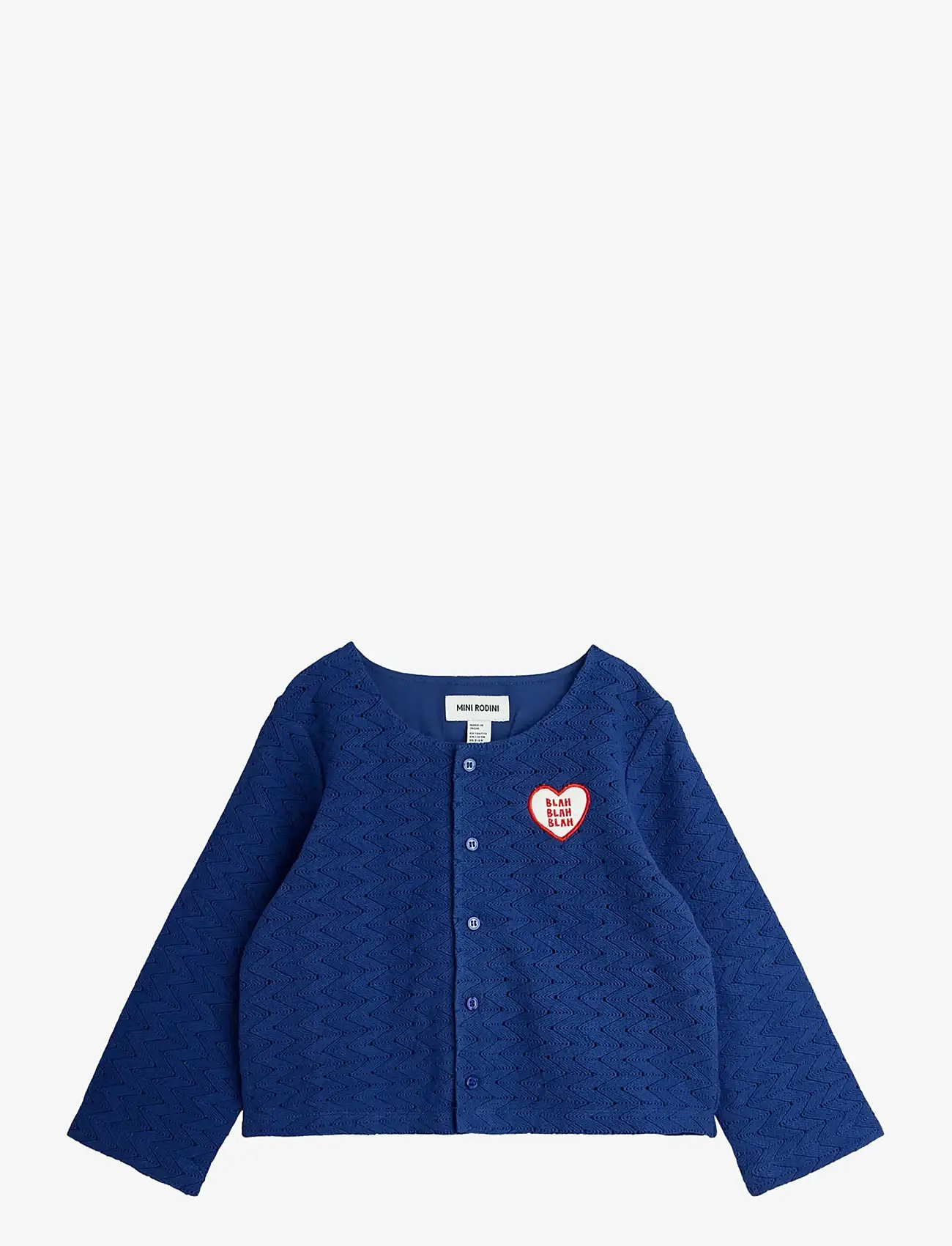 Mini Rodini - Lace patch cardigan - cardigans - blue - 0