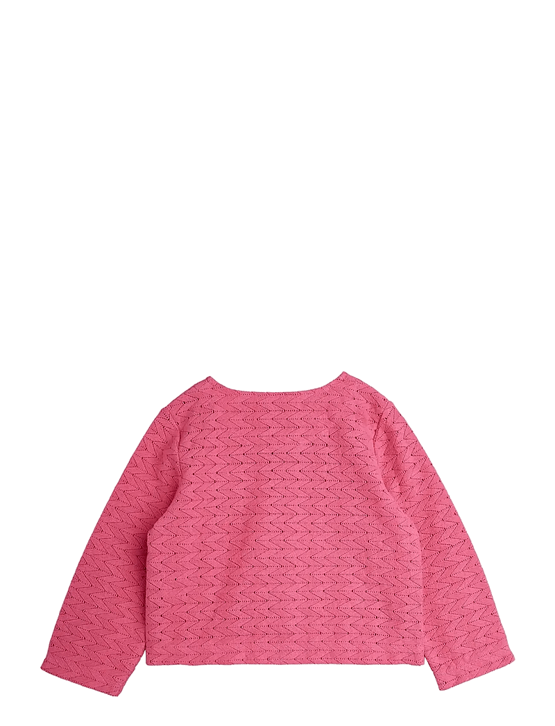 Mini Rodini - Lace patch cardigan - koftor - pink - 1