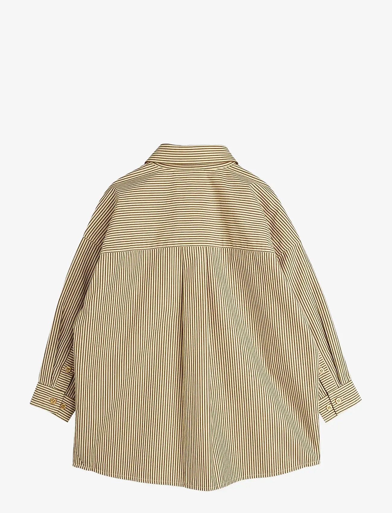 Mini Rodini - Poplin yd ls shirt - pikkade varrukatega särgid - brown - 1
