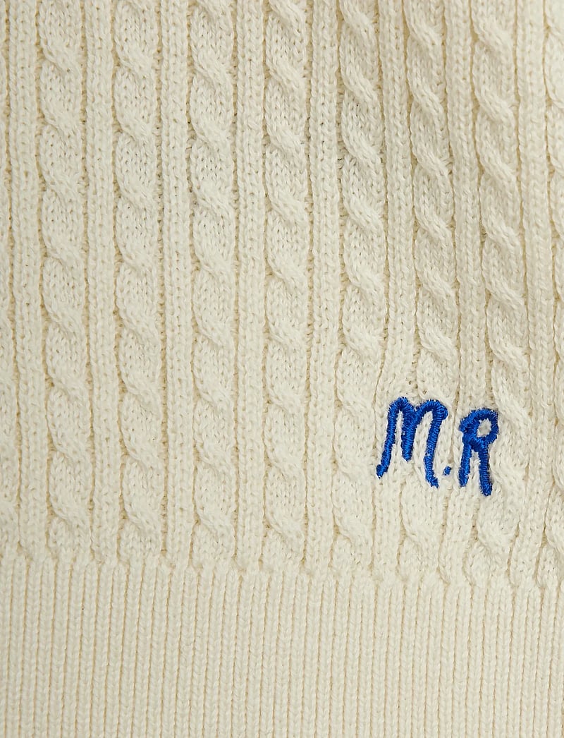 Mini Rodini - Cable knit polo shirt - kurzärmelig - off-white - 3