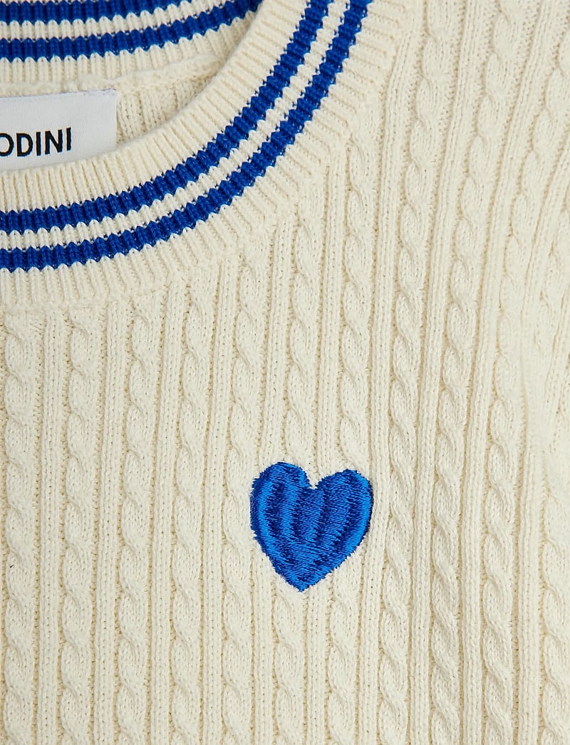 Mini Rodini - Cable knit top - pullover - off-white - 2