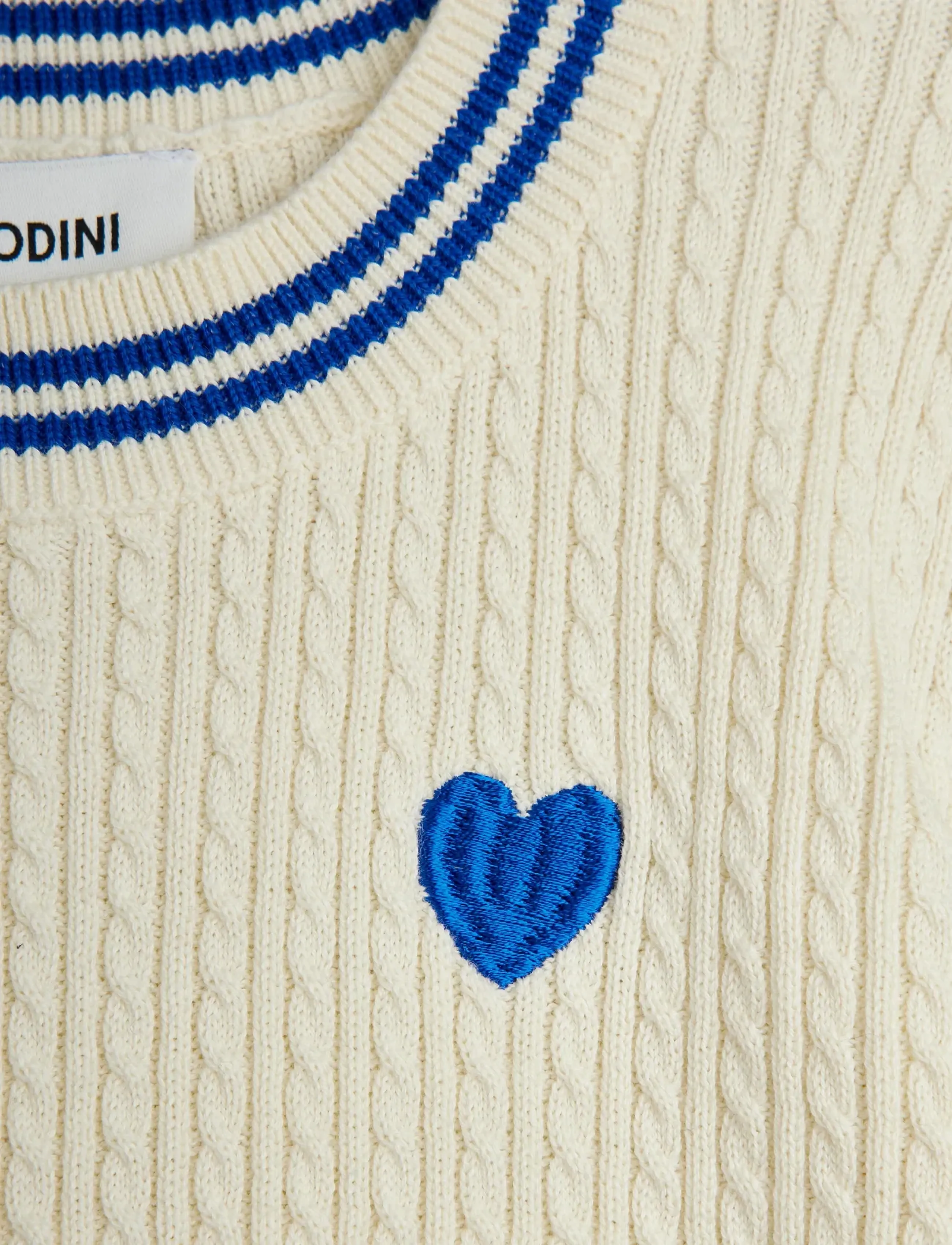 Mini Rodini - Cable knit top - trøjer - off-white - 2