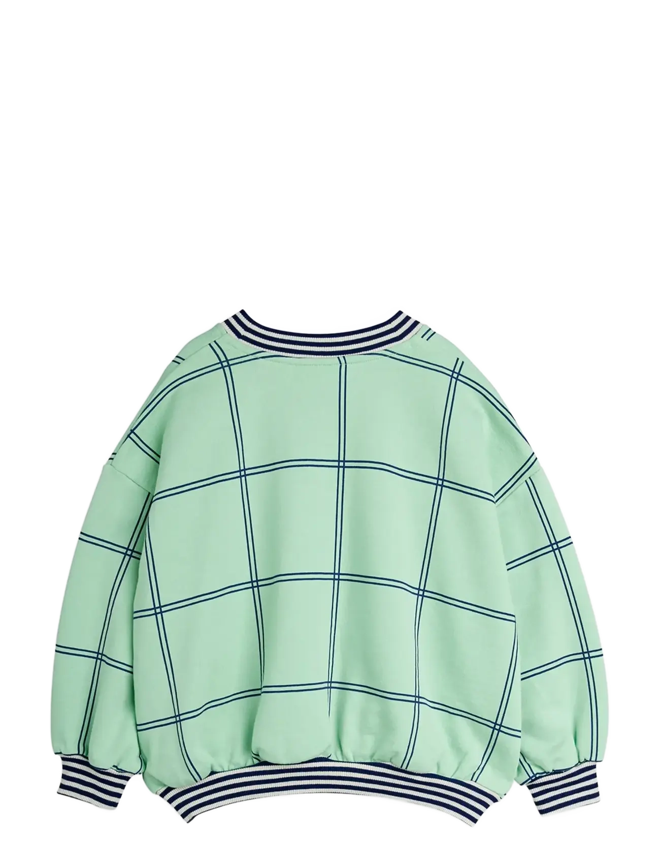 Mini Rodini - Check aop panther patch sweatshirt - sweatshirts - green - 1
