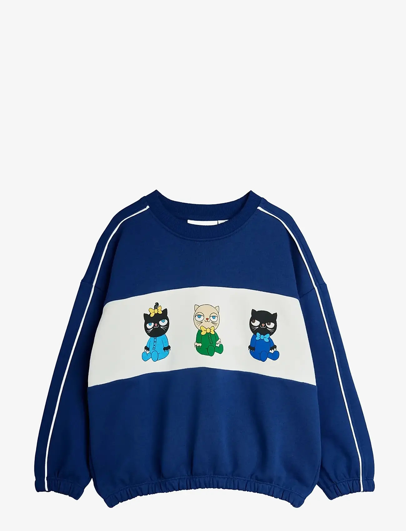 Mini Rodini - Minibabies panel sweatshirt - sweatshirts - blue - 0