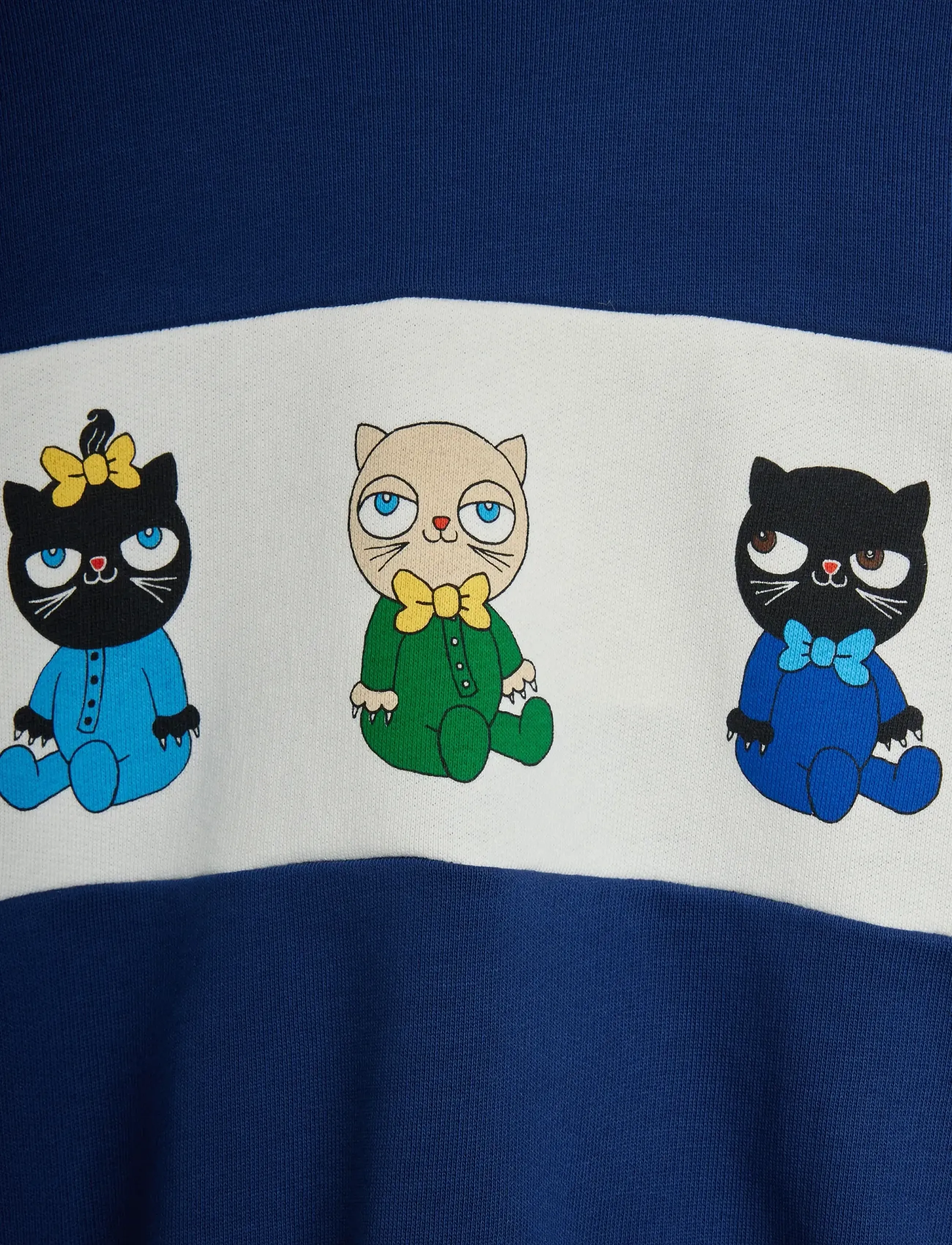Mini Rodini - Minibabies panel sweatshirt - sweatshirts - blue - 2