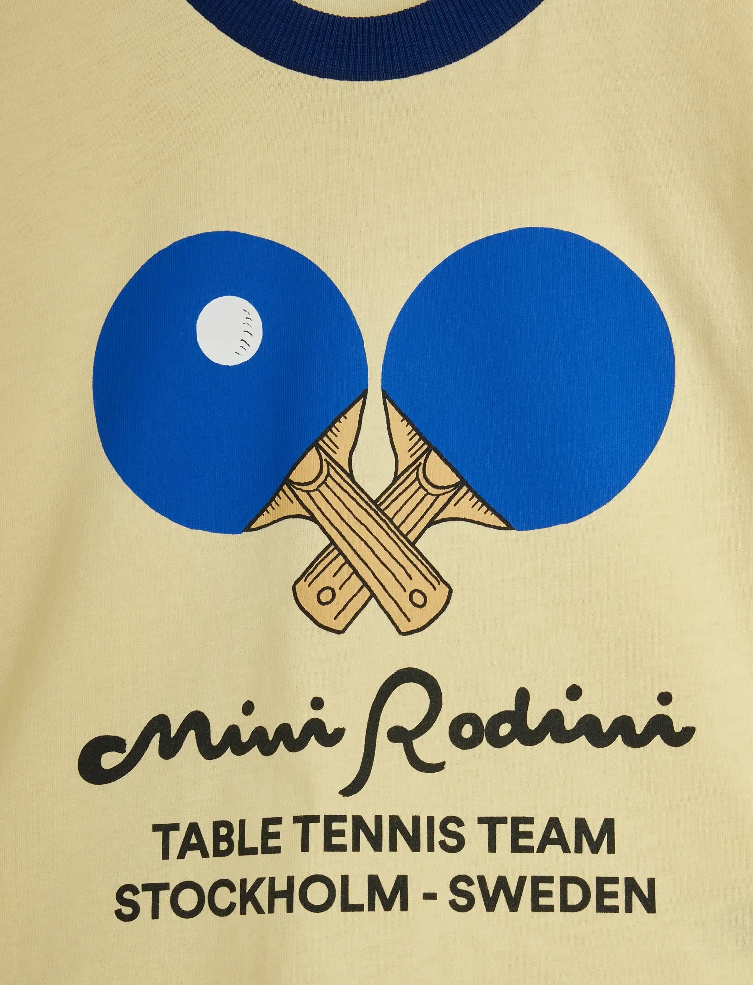 Mini Rodini - Table tennis contrast rib sp ss tee - marškinėliai trumpomis rankovėmis - yellow - 2