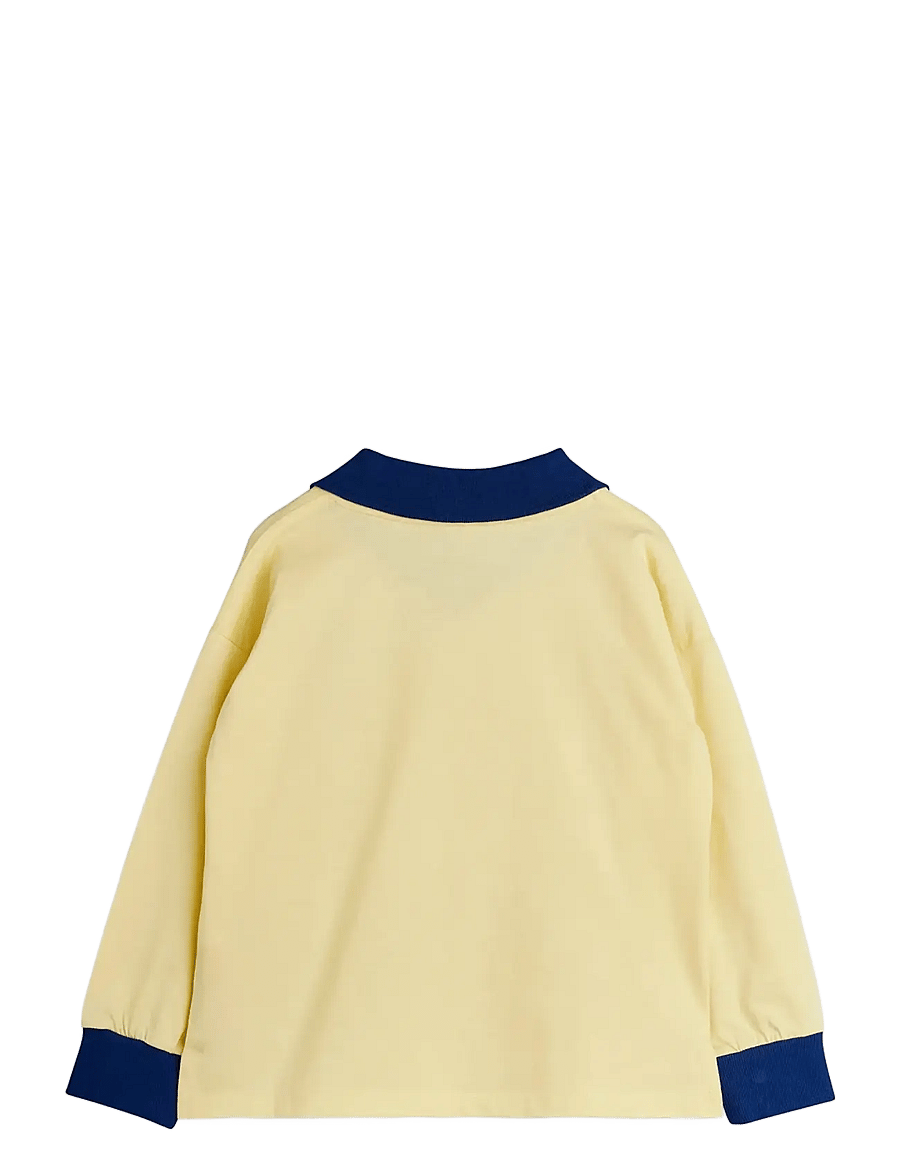 Mini Rodini - Table tennis sp collar ls top - pikkade varrukatega polod - yellow - 1
