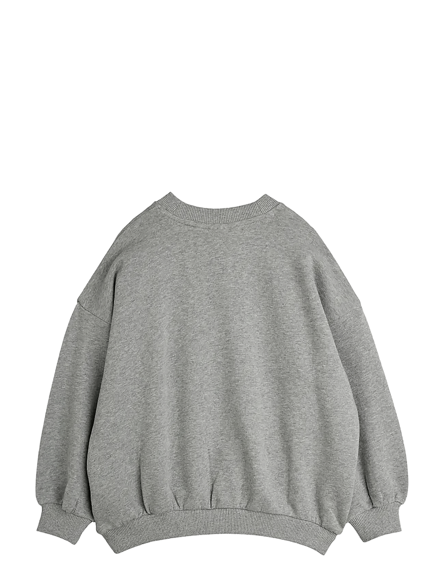 Mini Rodini - Minibabies patches sweatshirt - sweatshirts - grey melange - 1