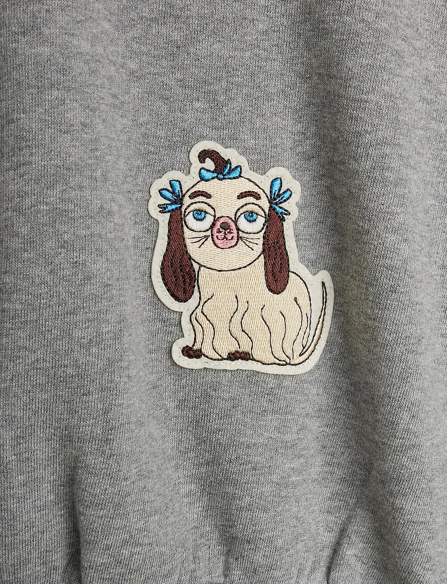Mini Rodini - Minibabies patches sweatshirt - sweatshirts - grey melange - 2