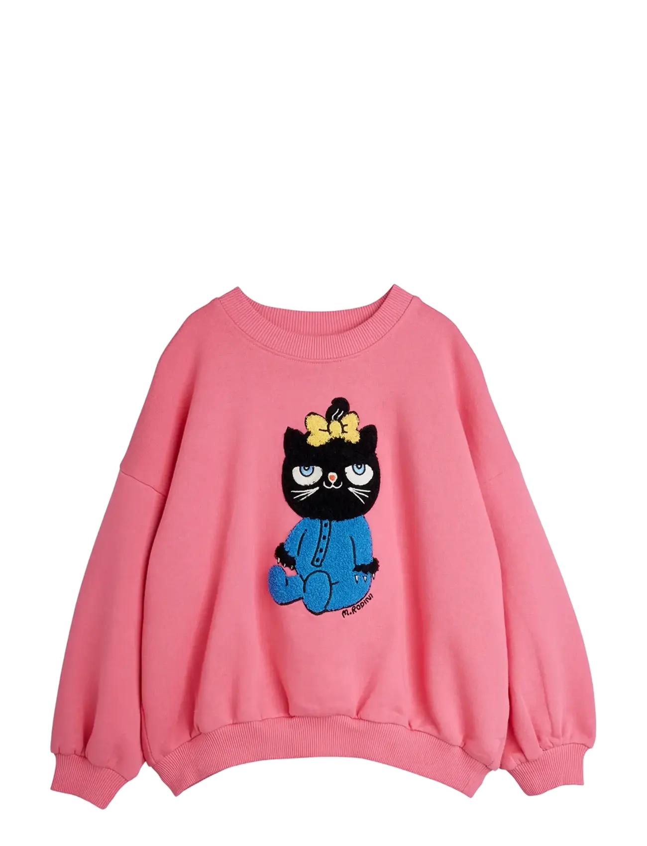 Mini Rodini Cat Chenille Sweatshirt, 68/74, Sweatshirts & Hoodies, Rosa - Sweatshirts, Kinder