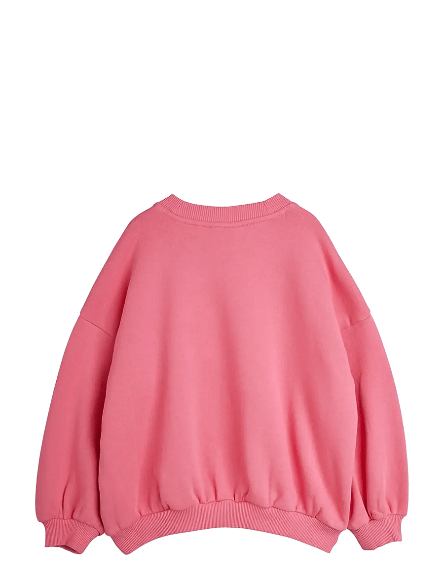 Mini Rodini - Cat chenille sweatshirt - sweatshirts - pink - 1