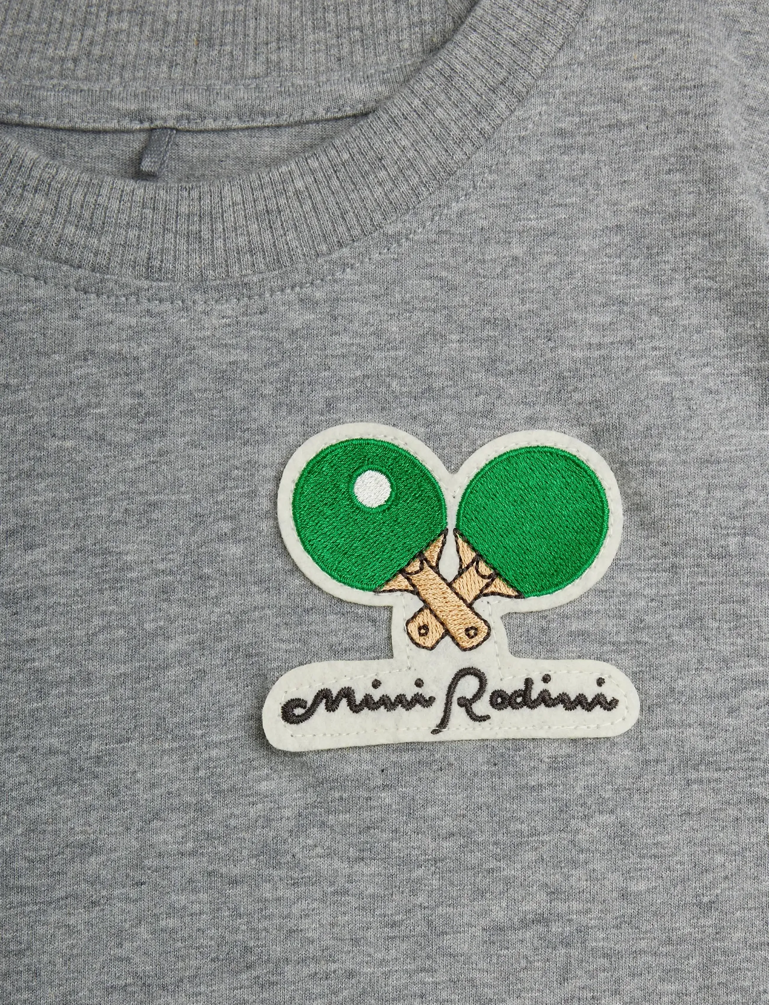 Mini Rodini - Minibabies patches ss tee - kurzärmelige - grey melange - 2