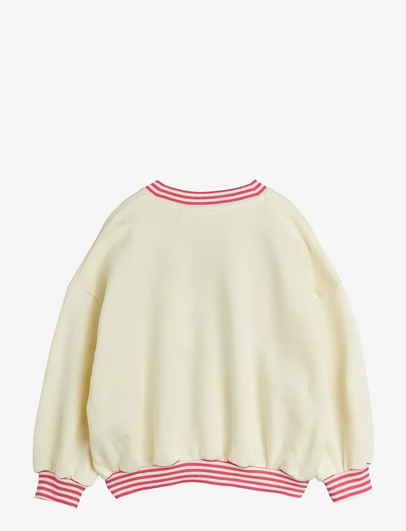 Mini Rodini - Table tennis sp striped rib sweatshirt - sweatshirts - white - 1