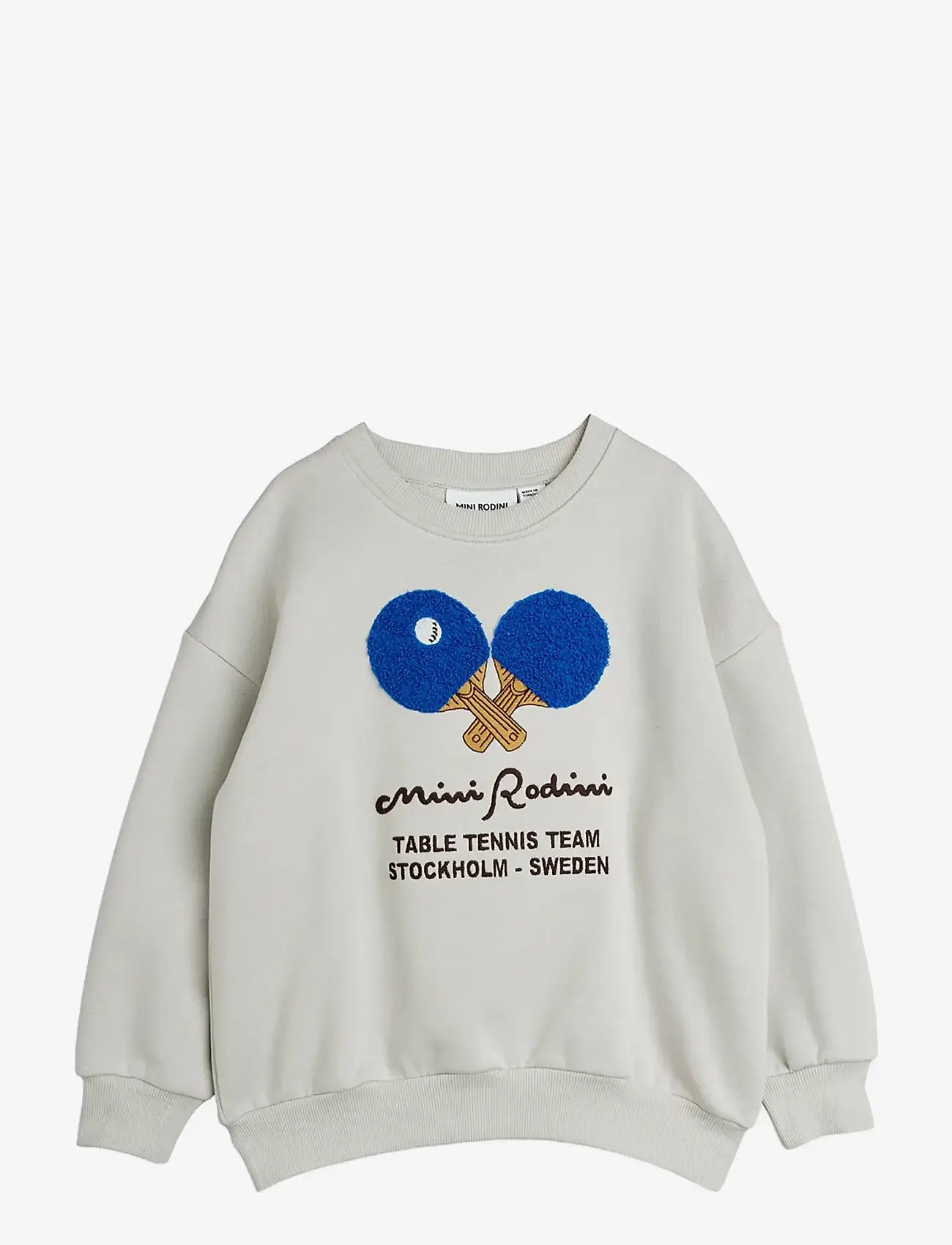 Mini Rodini - Table tennis chenille sweatshirt - sweatshirts - grey - 0