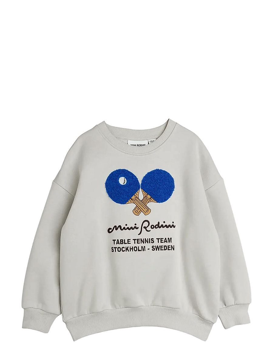 Mini Rodini - Table tennis chenille sweatshirt - sweatshirts - grey - 0