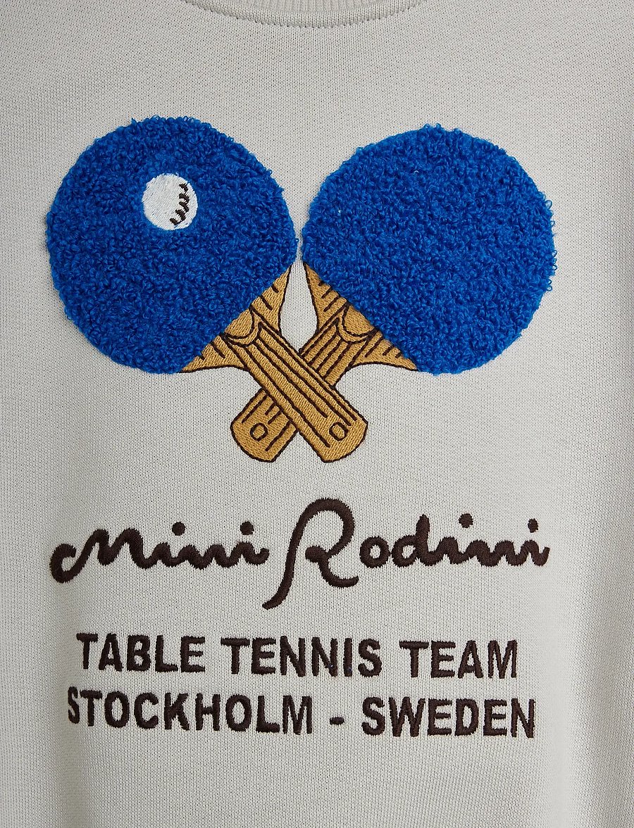 Mini Rodini - Table tennis chenille sweatshirt - sweatshirts - grey - 2