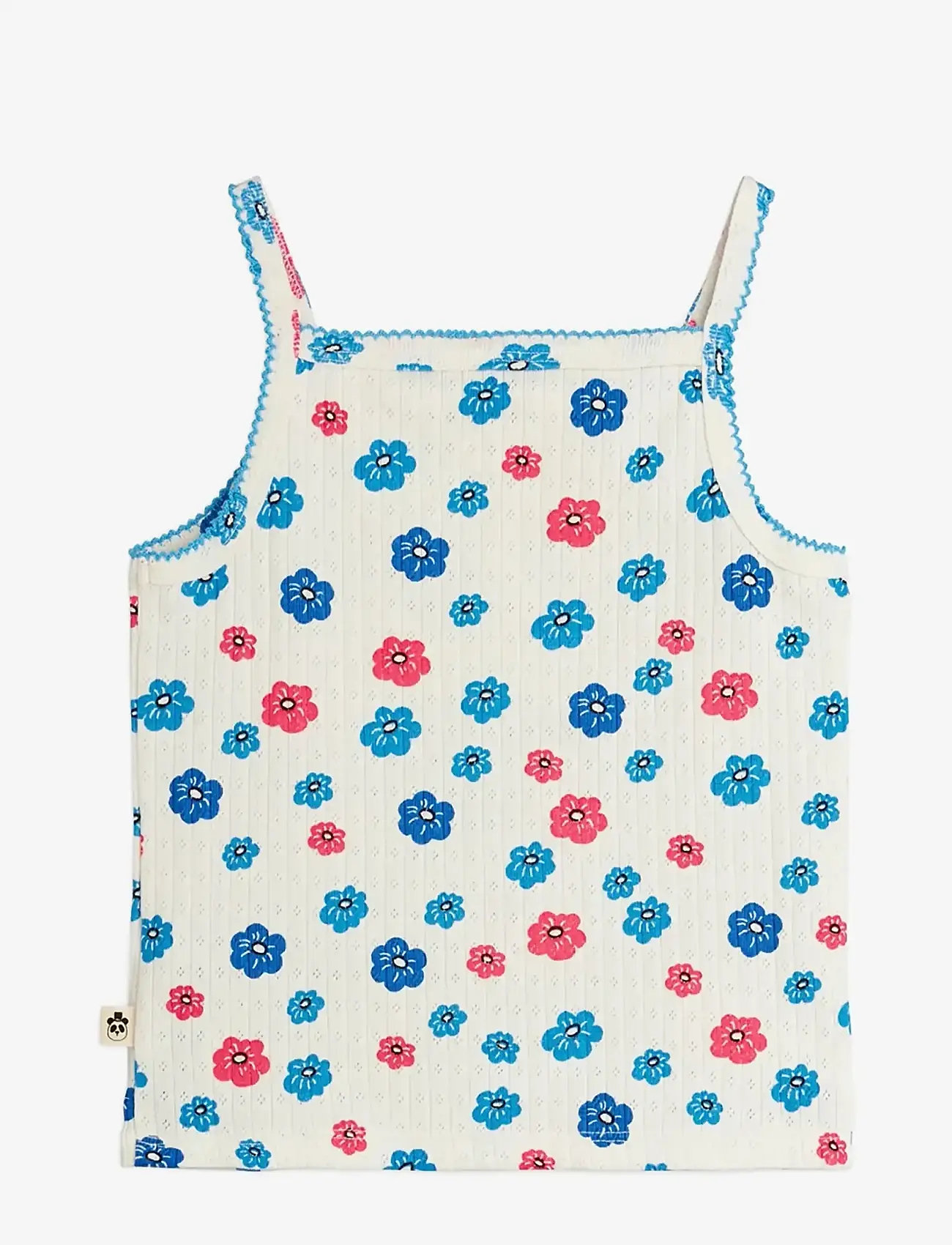 Mini Rodini - Flowers aop picot edge pointelle tank top - veste - multi - 1
