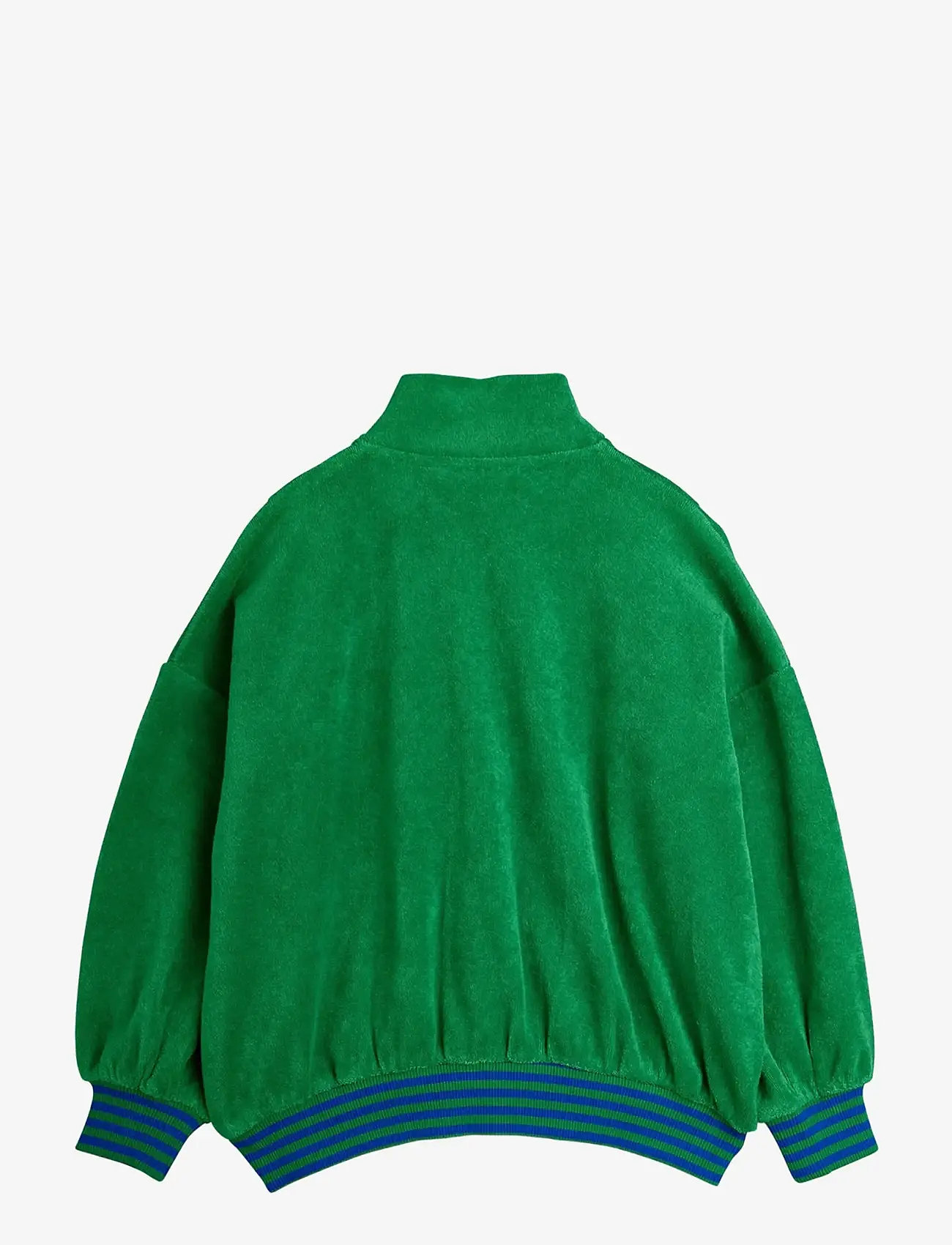 Mini Rodini - Table tennis patch terry cardigan - bomber jackets - green - 1