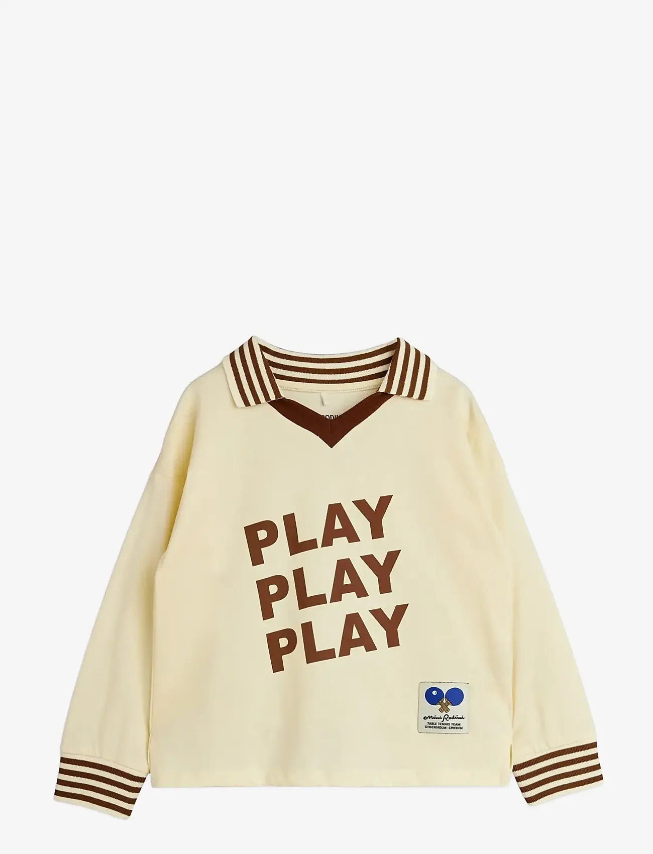 Mini Rodini - PLAY sp collar ls tee - sportstoppe - off-white - 0