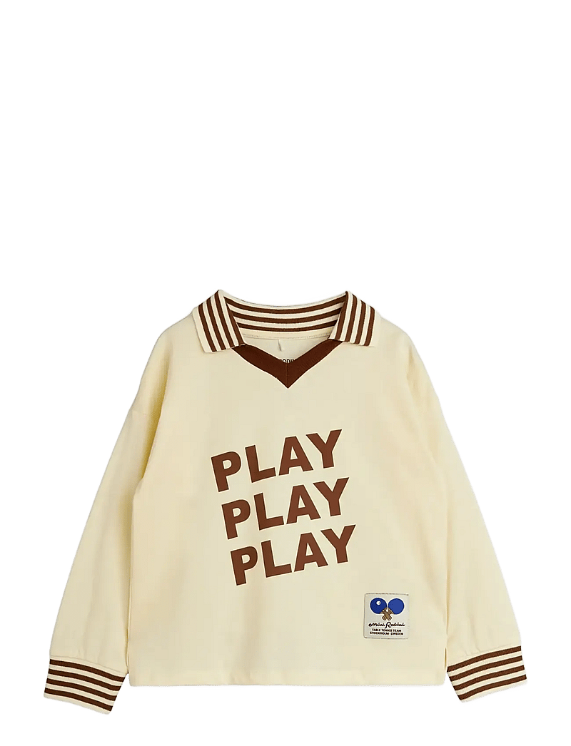 Mini Rodini - PLAY sp collar ls tee - sportoberteile - off-white - 0