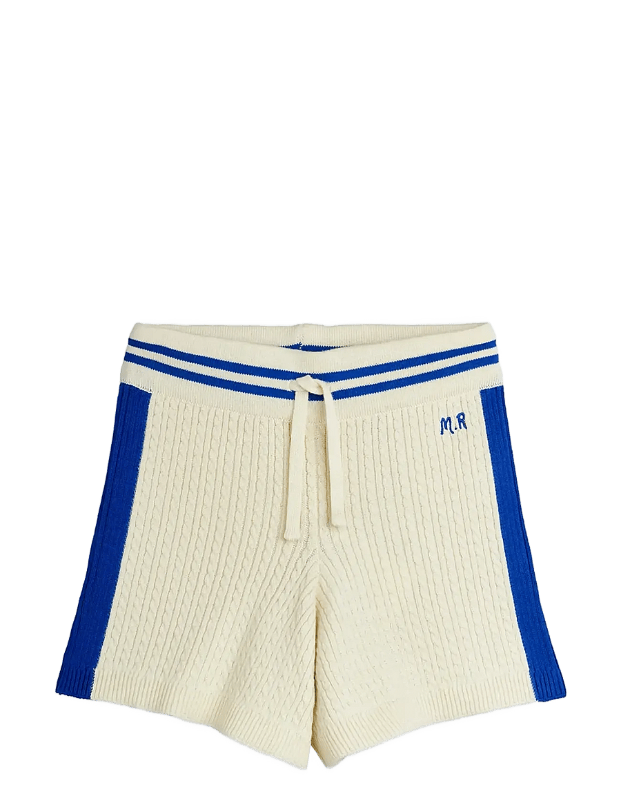 Mini Rodini - Cable knit shorts - kasdienio stiliaus šortai - off-white - 0