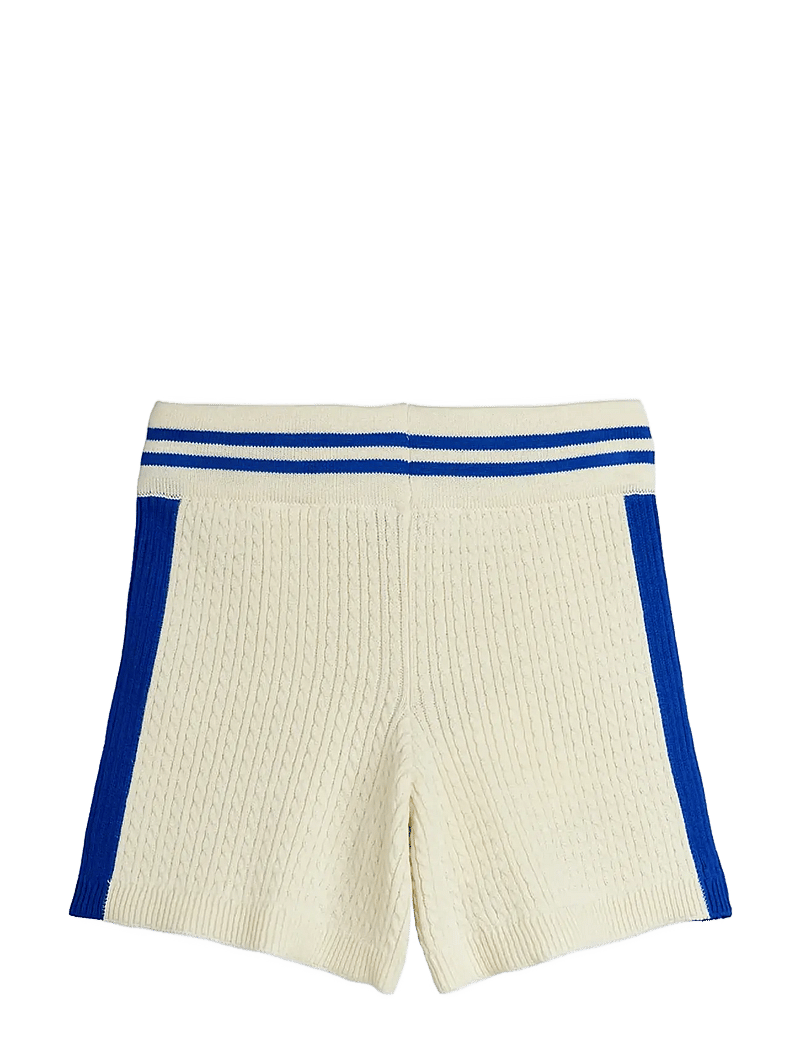 Mini Rodini - Cable knit shorts - casual shorts - off-white - 1