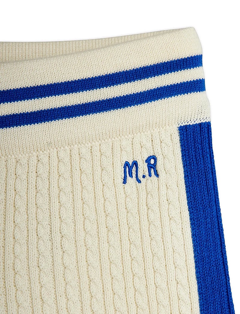 Mini Rodini - Cable knit shorts - casual shorts - off-white - 3