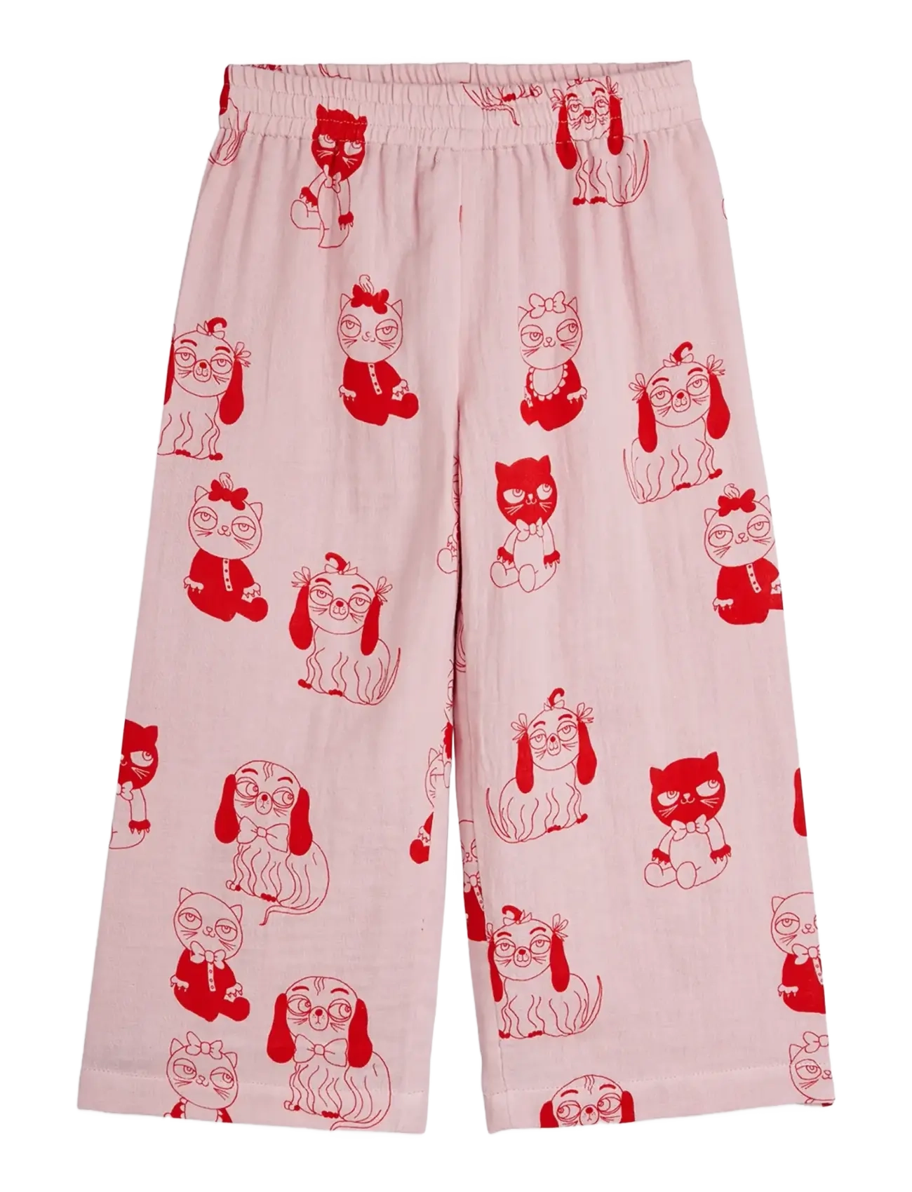 Mini Rodini Minibabies Aop Woven Trousers, 80/86, Pink, Underdele > Bukser, Børn
