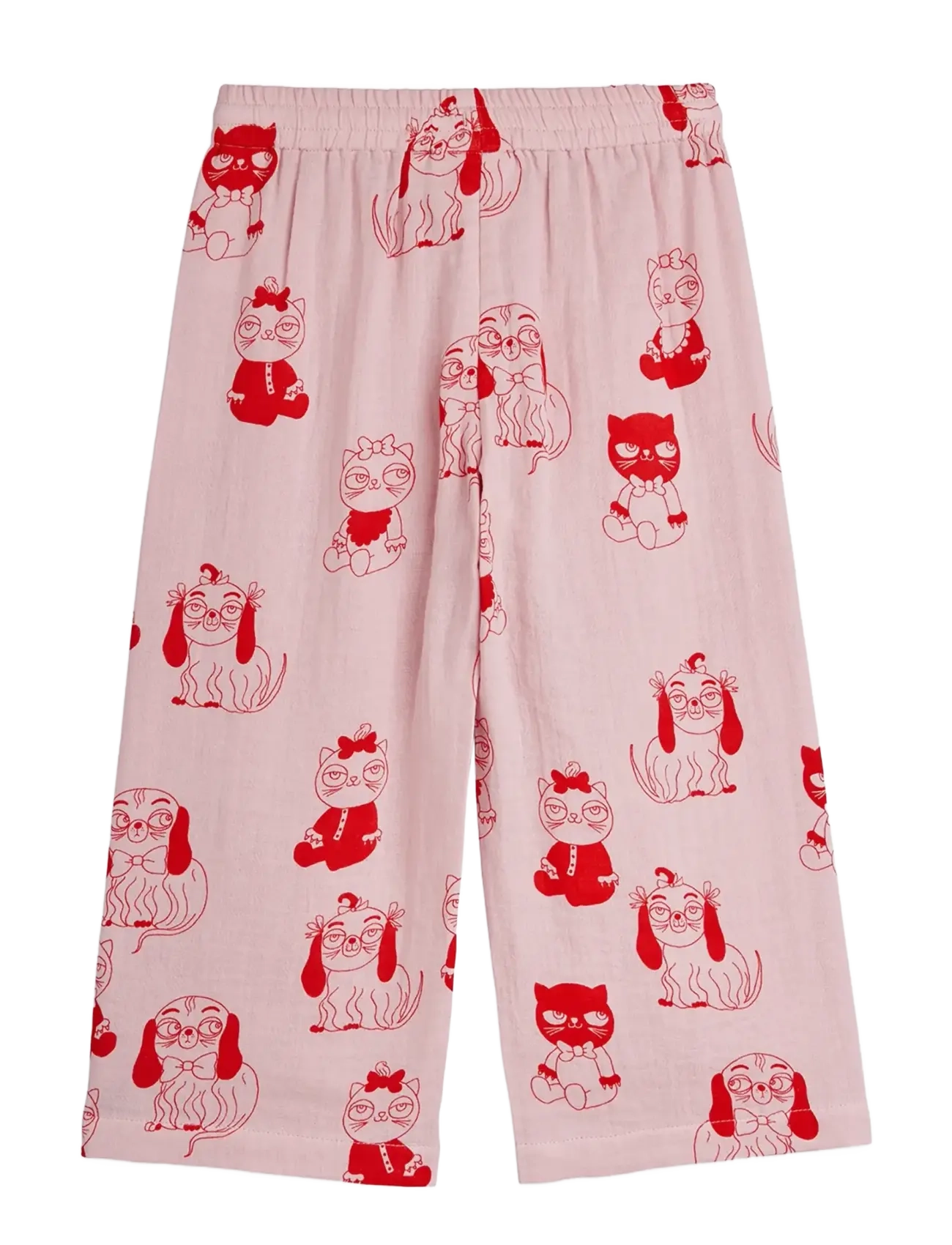 Mini Rodini - Minibabies aop woven trousers - beebipüksid - pink - 1