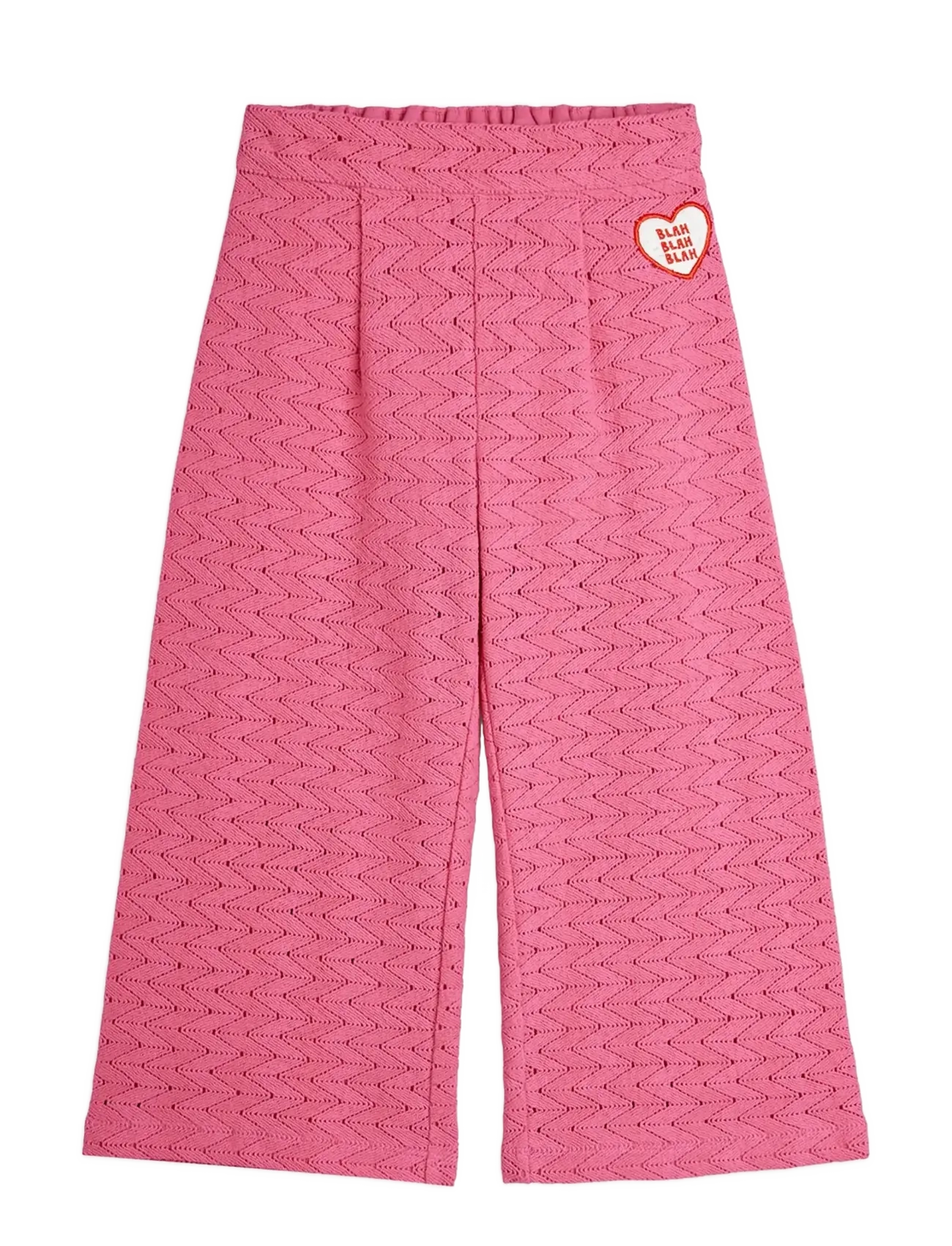 Mini Rodini Lace Patch Trousers, Børn, Blonde Patch Vide Ben Bukser, Pink, Str: 116/122