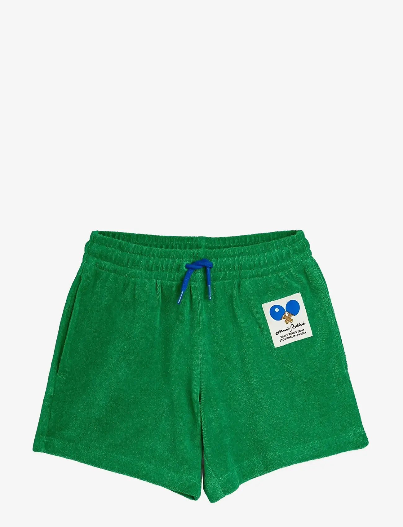 Mini Rodini - Table tennis patch terry shorts - sweat shorts - green - 0