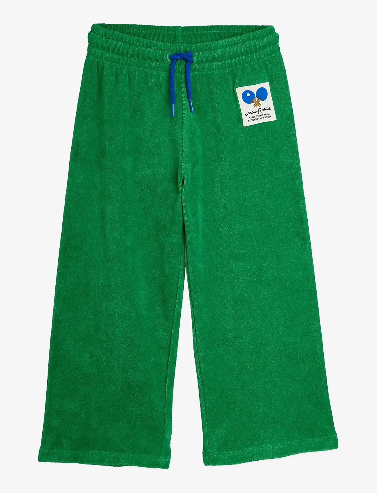 Mini Rodini - Table tennis patch terry sweatpants - sweatpants - green - 0
