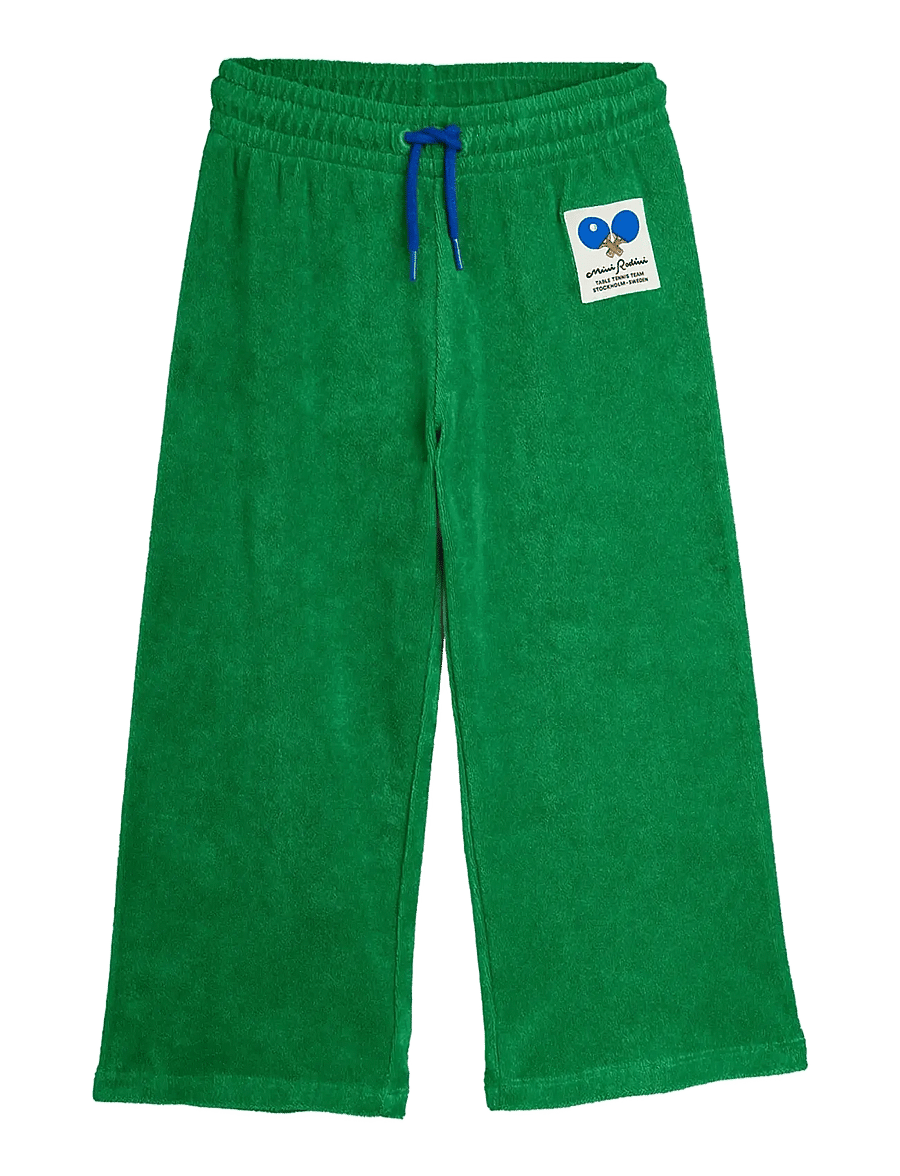Mini Rodini - Table tennis patch terry sweatpants - mjukisbyxor - green - 0