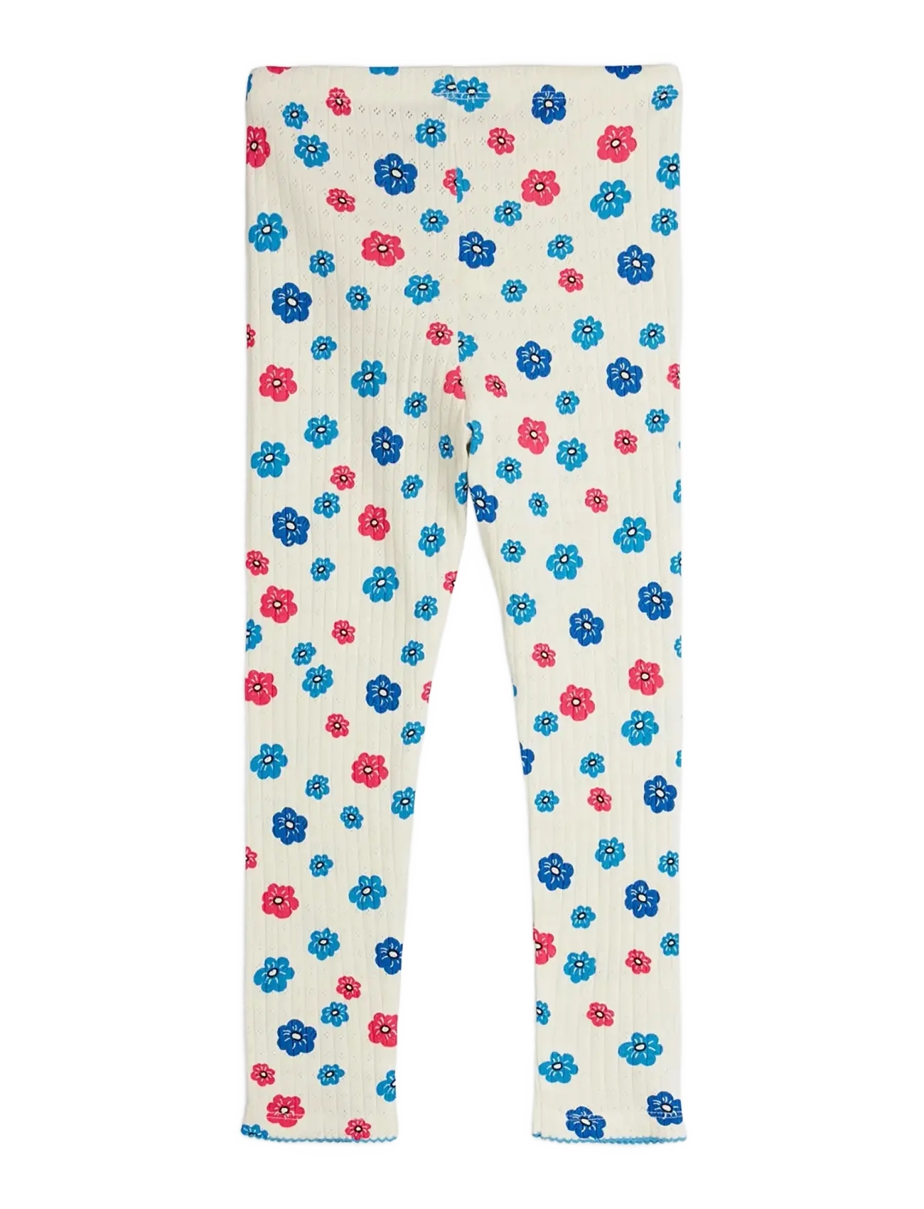 Mini Rodini - Flowers aop pointelle leggings - leggings - multi - 1