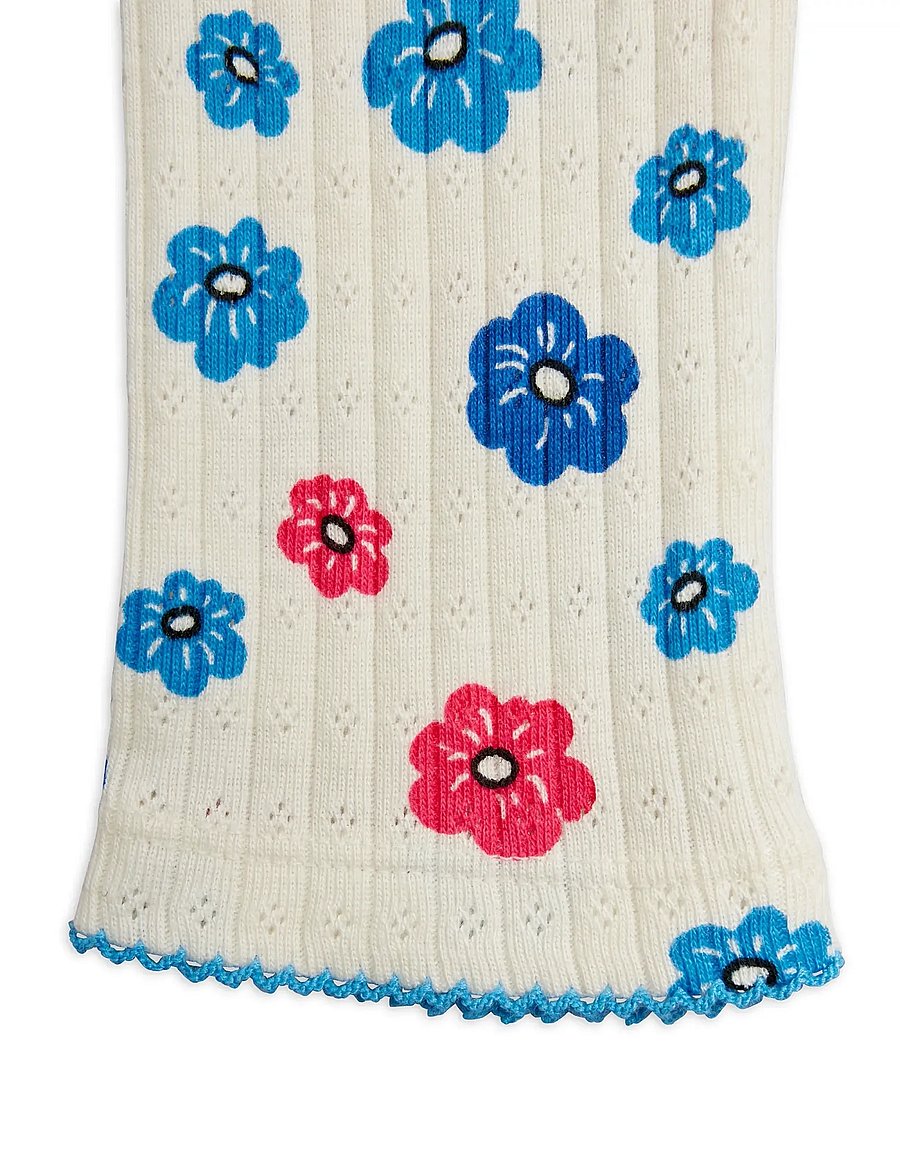 Mini Rodini - Flowers aop pointelle leggings - leggings - multi - 2