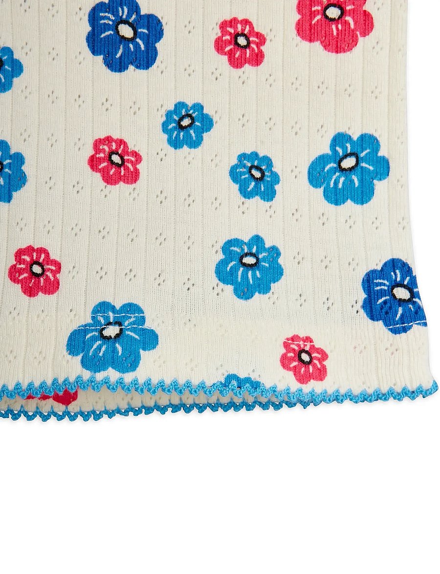 Mini Rodini - Flowers aop picot edge pointelle bike shorts - cykelbyxor - multi - 2