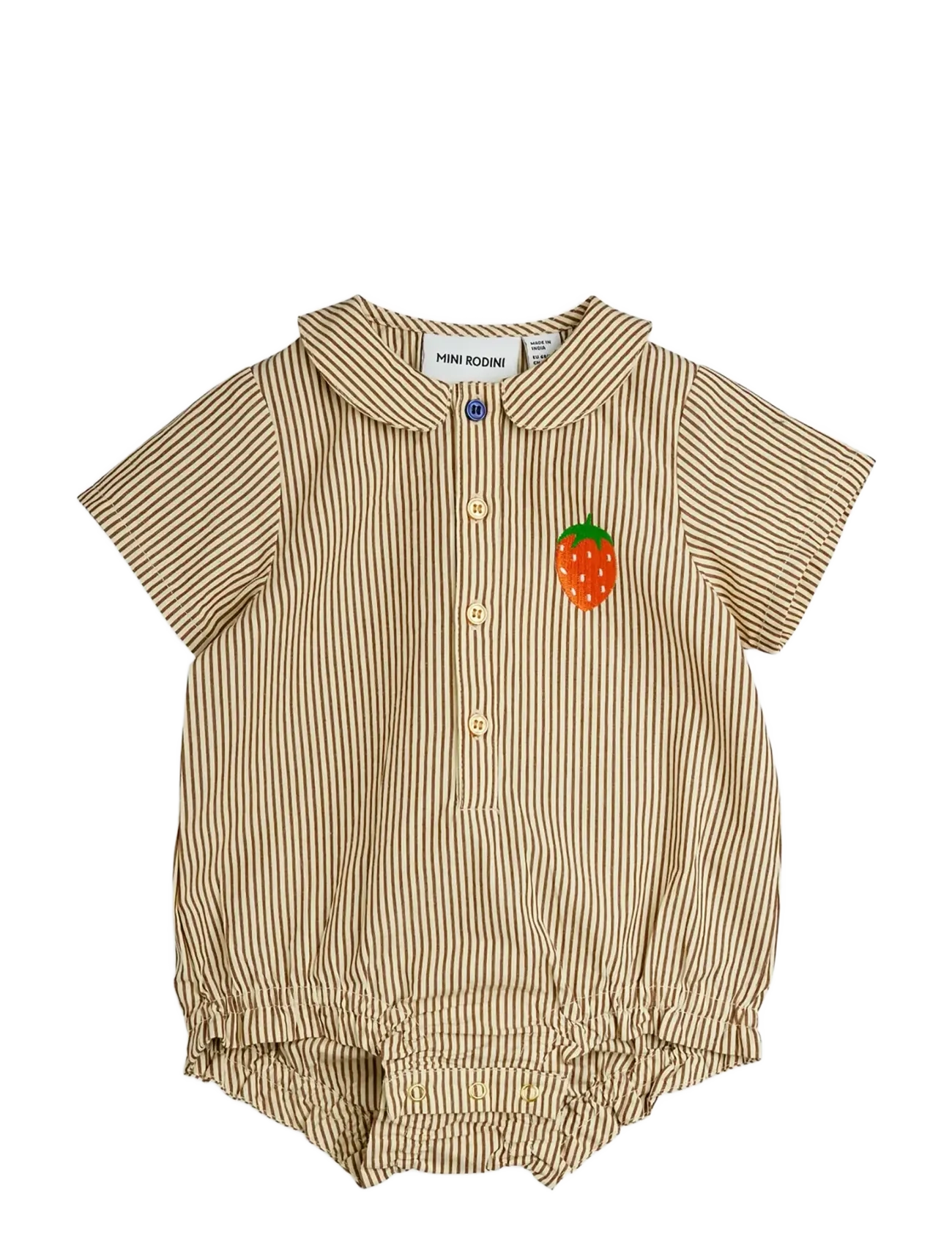 Mini Rodini Poplin Yd Woven Body, 68/74, Multi/patterned, Kroppe > Kortærmede, Børn