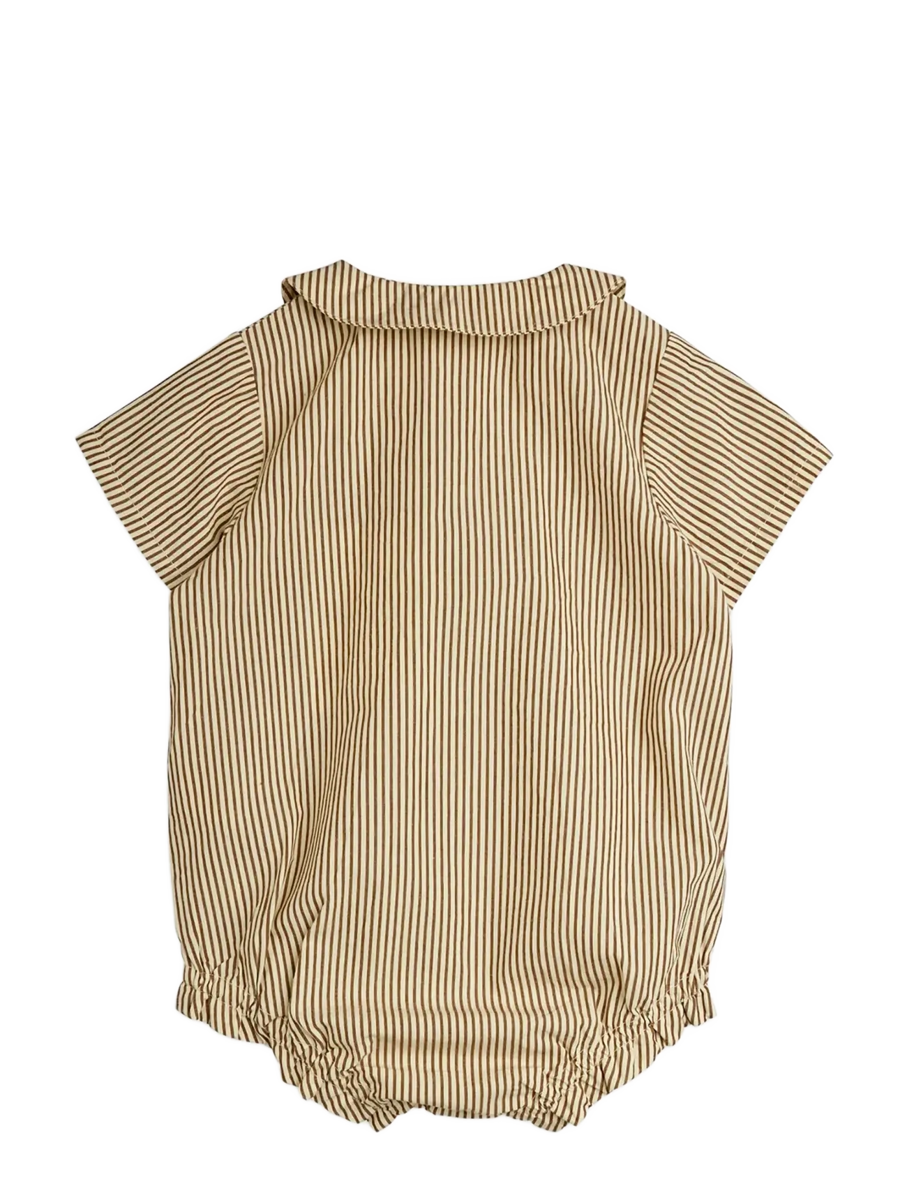 Mini Rodini - Poplin yd woven body - rompers met korte mouwen - brown - 1