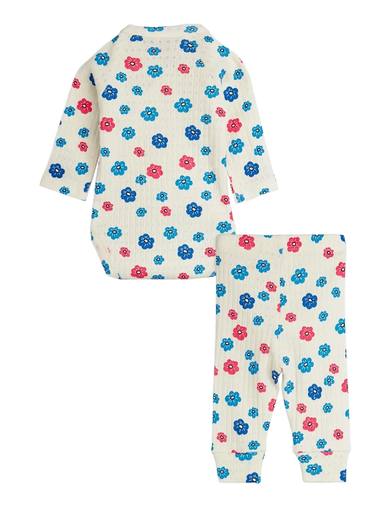 Mini Rodini - Flowers aop pointelle nb baby set - ensembles avec body - multi - 1