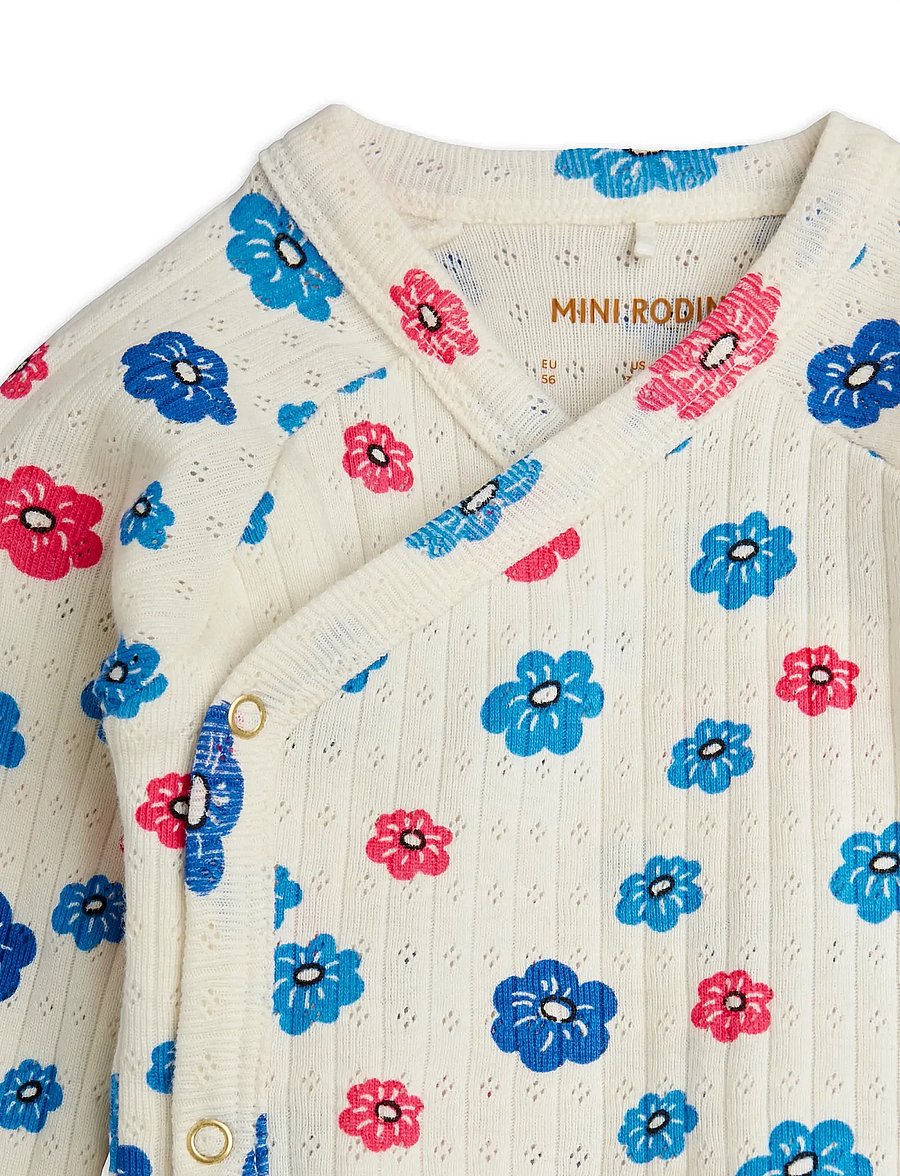Mini Rodini - Flowers aop pointelle nb baby set - ensembles avec body - multi - 2