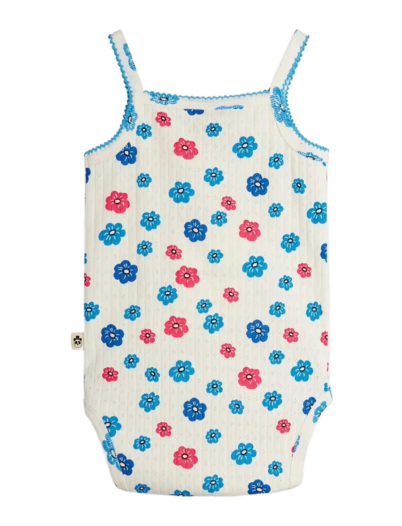 Mini Rodini - Flowers aop picot edge pointelle body - bodyer uden ærmer - multi - 1