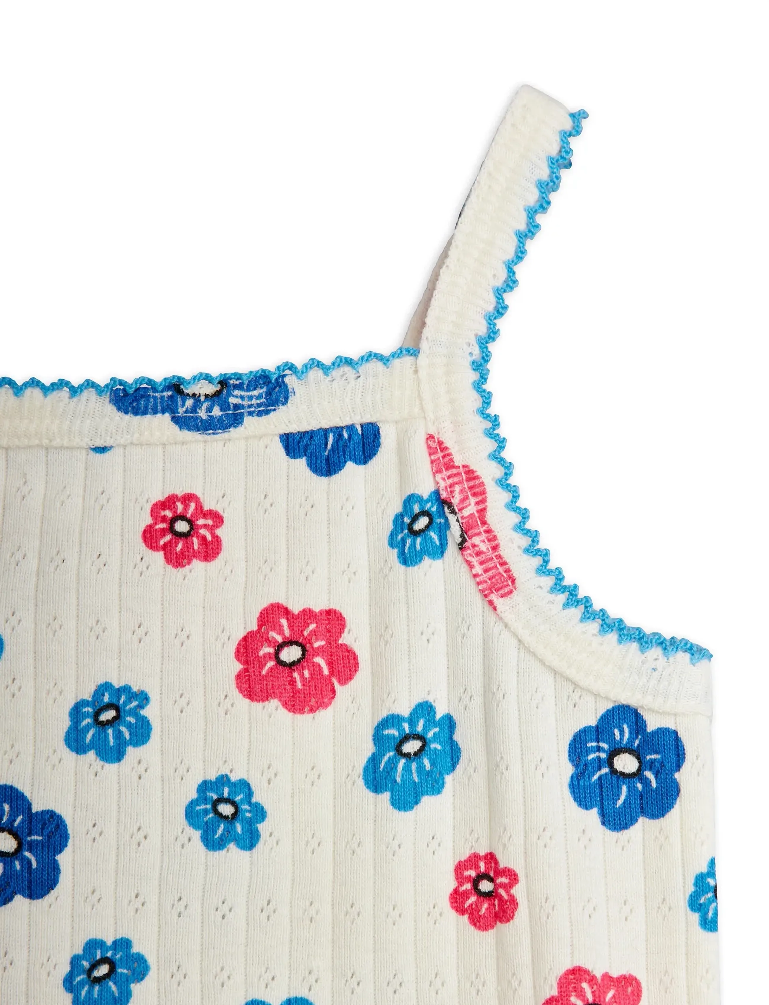 Mini Rodini - Flowers aop picot edge pointelle body - bodyer uden ærmer - multi - 2