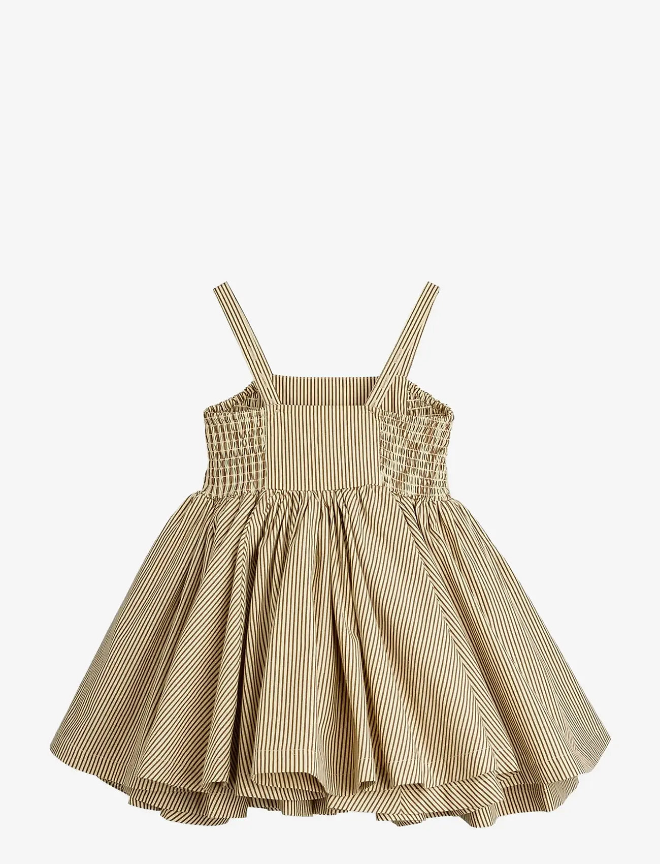 Mini Rodini - Poplin yd smock dress - Ærmeløse babykjoler - brown - 1