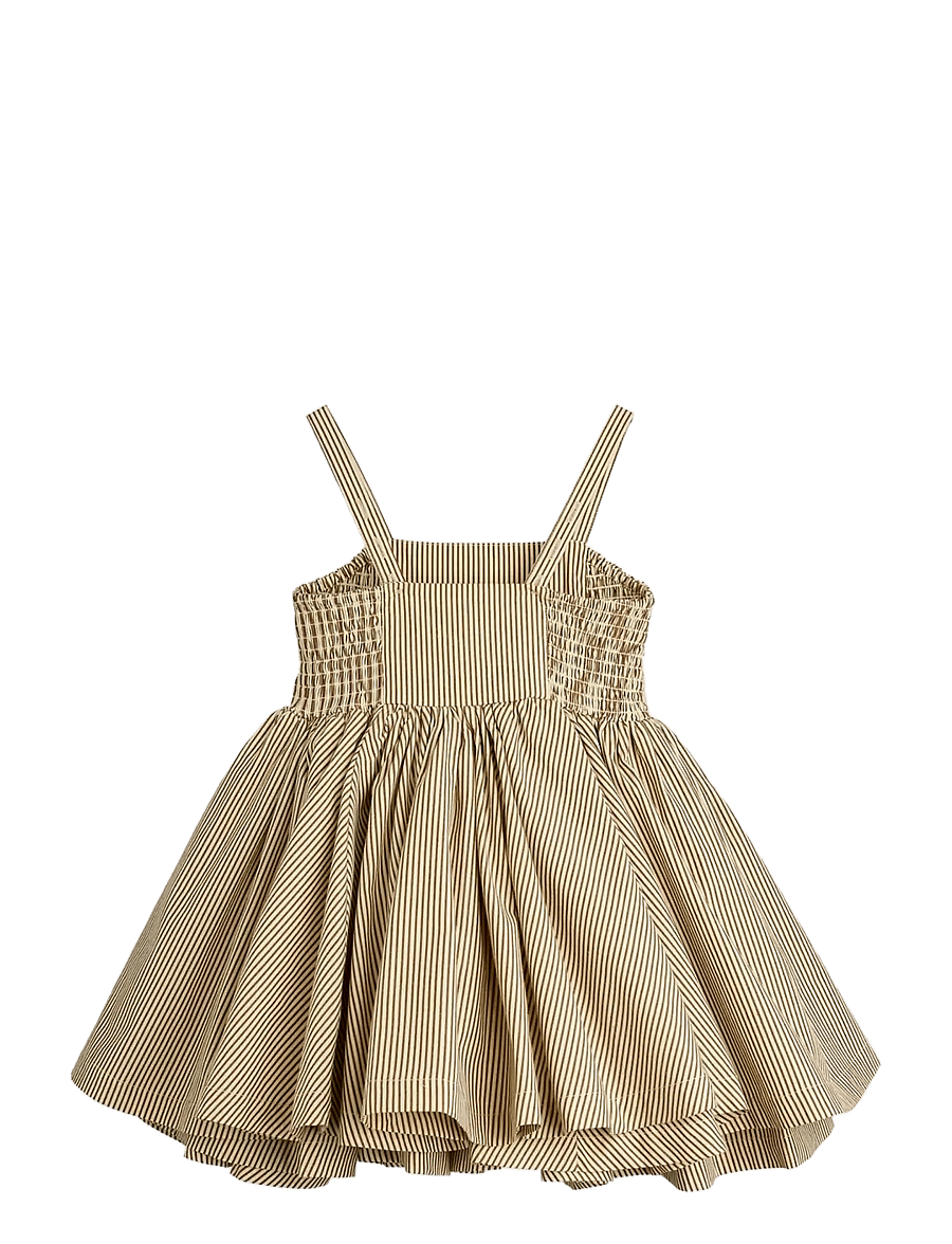 Mini Rodini - Poplin yd smock dress - Ärmellose babykleider - brown - 1