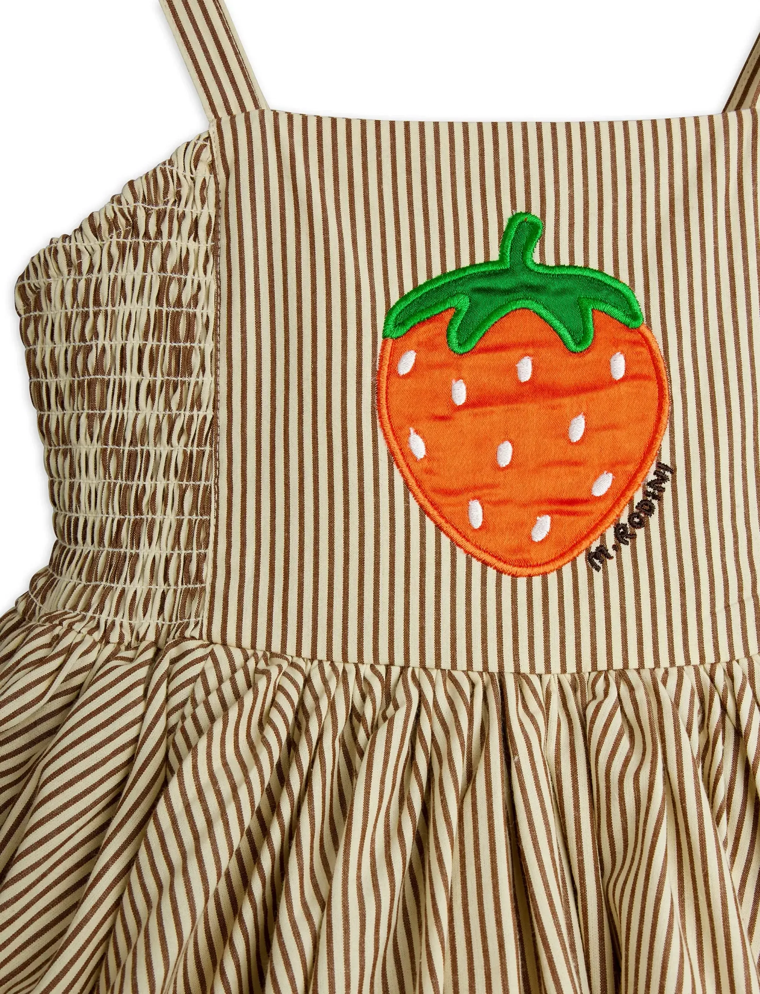 Mini Rodini - Poplin yd smock dress - Ärmellose babykleider - brown - 2
