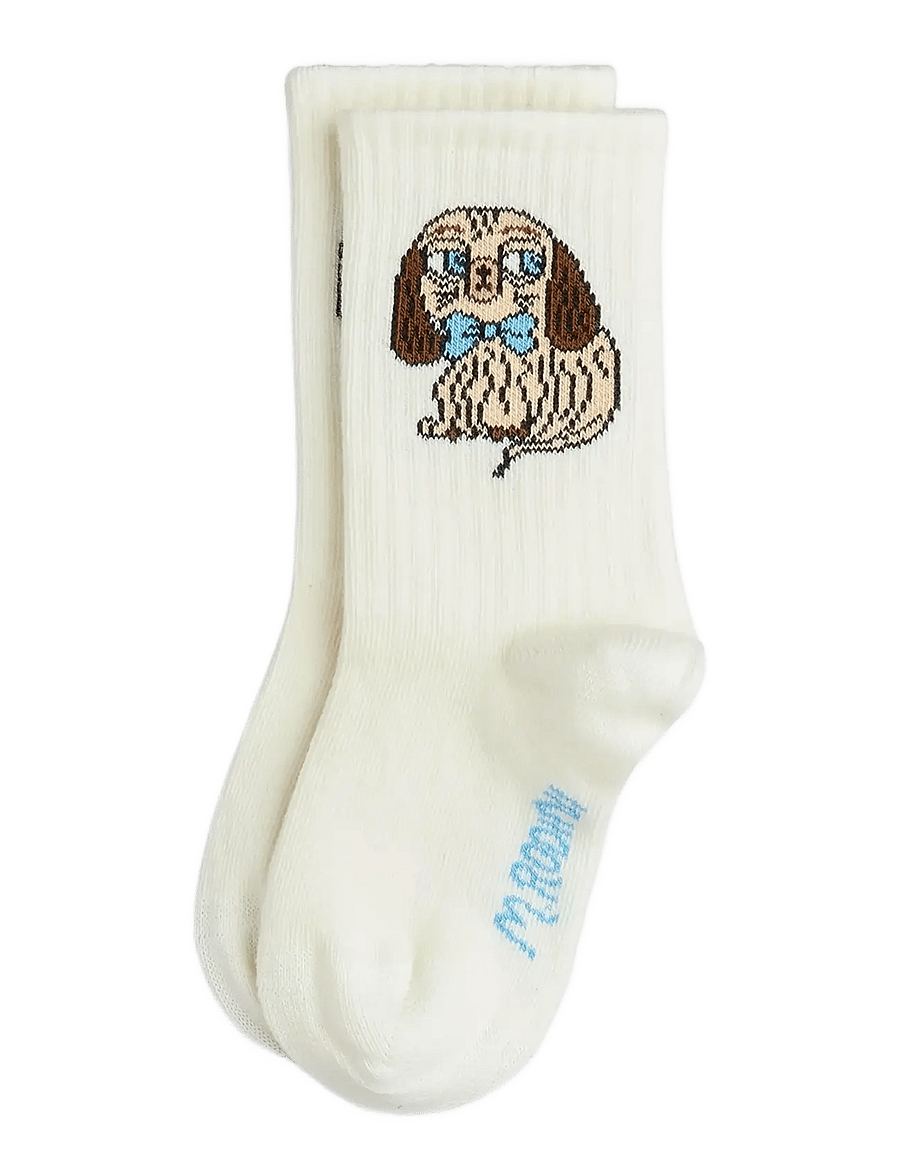 Mini Rodini - Dog 1-pack socks - strømper - off-white - 0