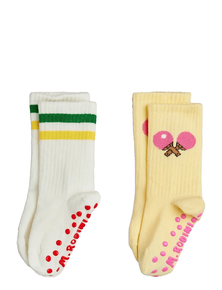 Mini Rodini - Table tennis 2-pack anti-slip socks - skridsikre sokker - multi - 0