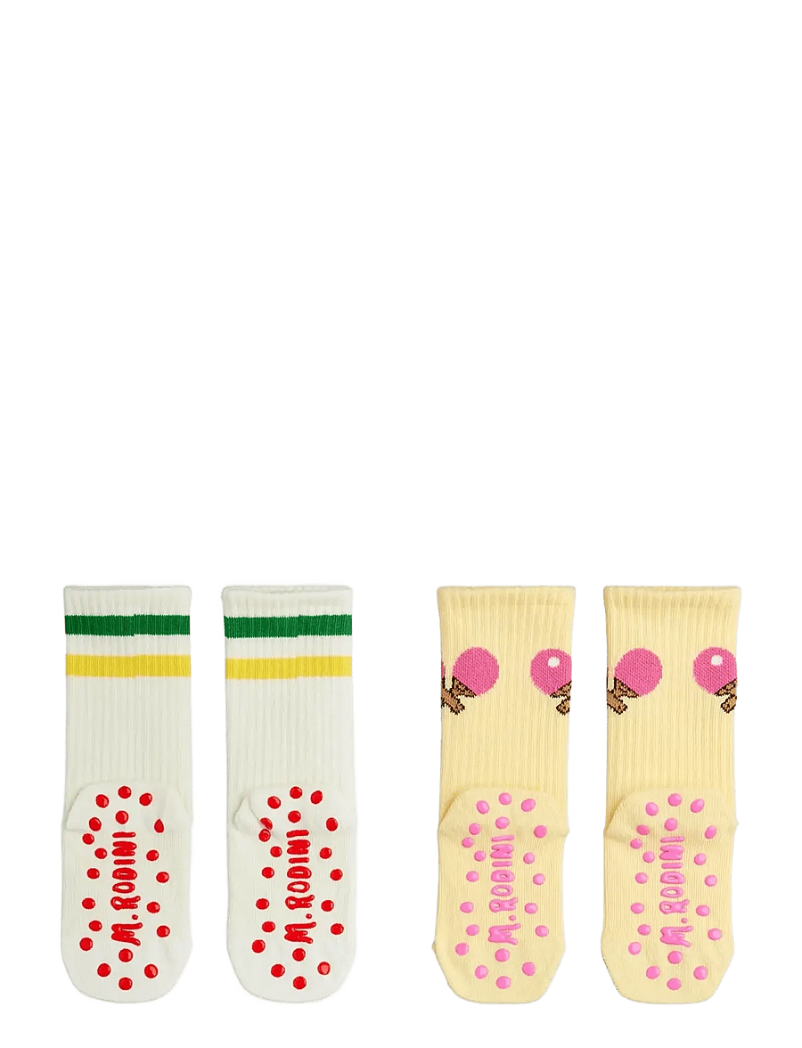 Mini Rodini - Table tennis 2-pack anti-slip socks - skridsikre sokker - multi - 1