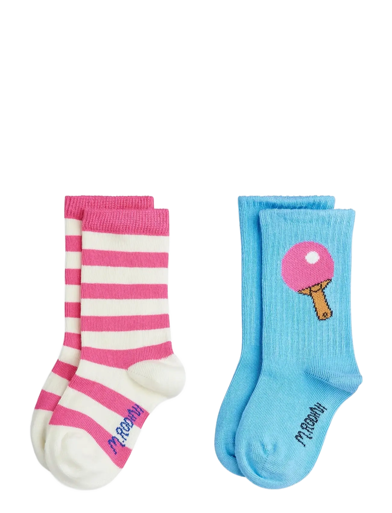 Mini Rodini Table Tennis 2-Pack Socks, Børn, Bordtennis 2-Pak Strømper, Multi/mønstret, Str: 16/19